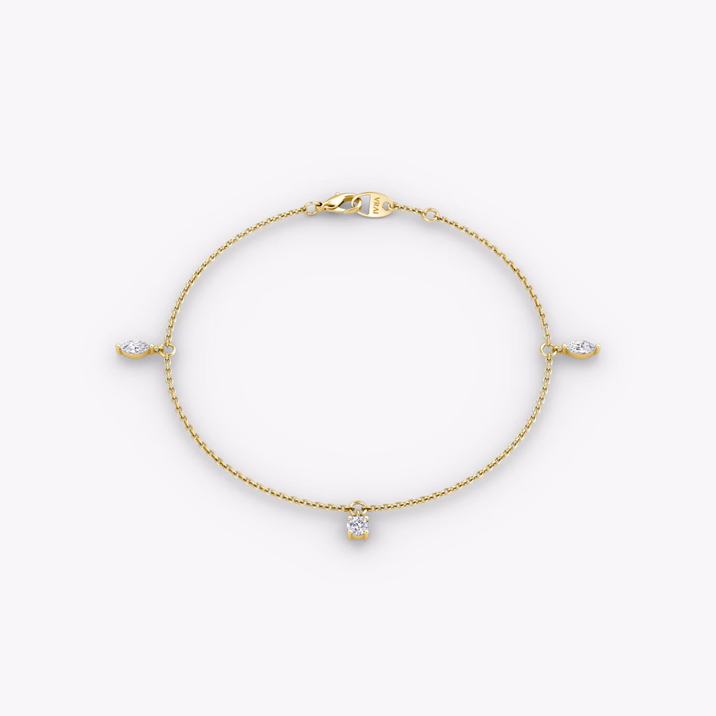 Floating Mixed Shape Bracelet | Yellow Gold