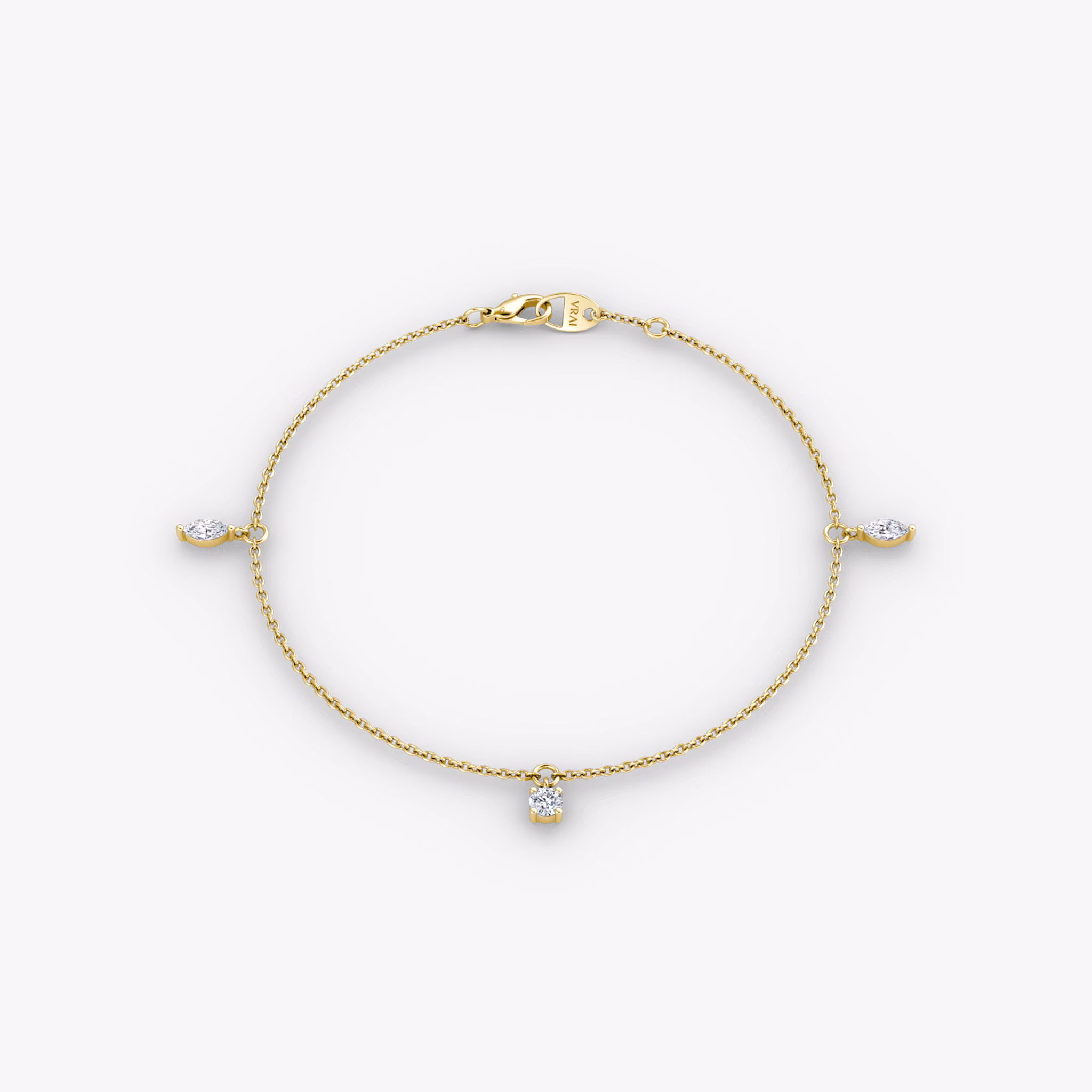 Floating Mixed Shape Bracelet | Yellow Gold