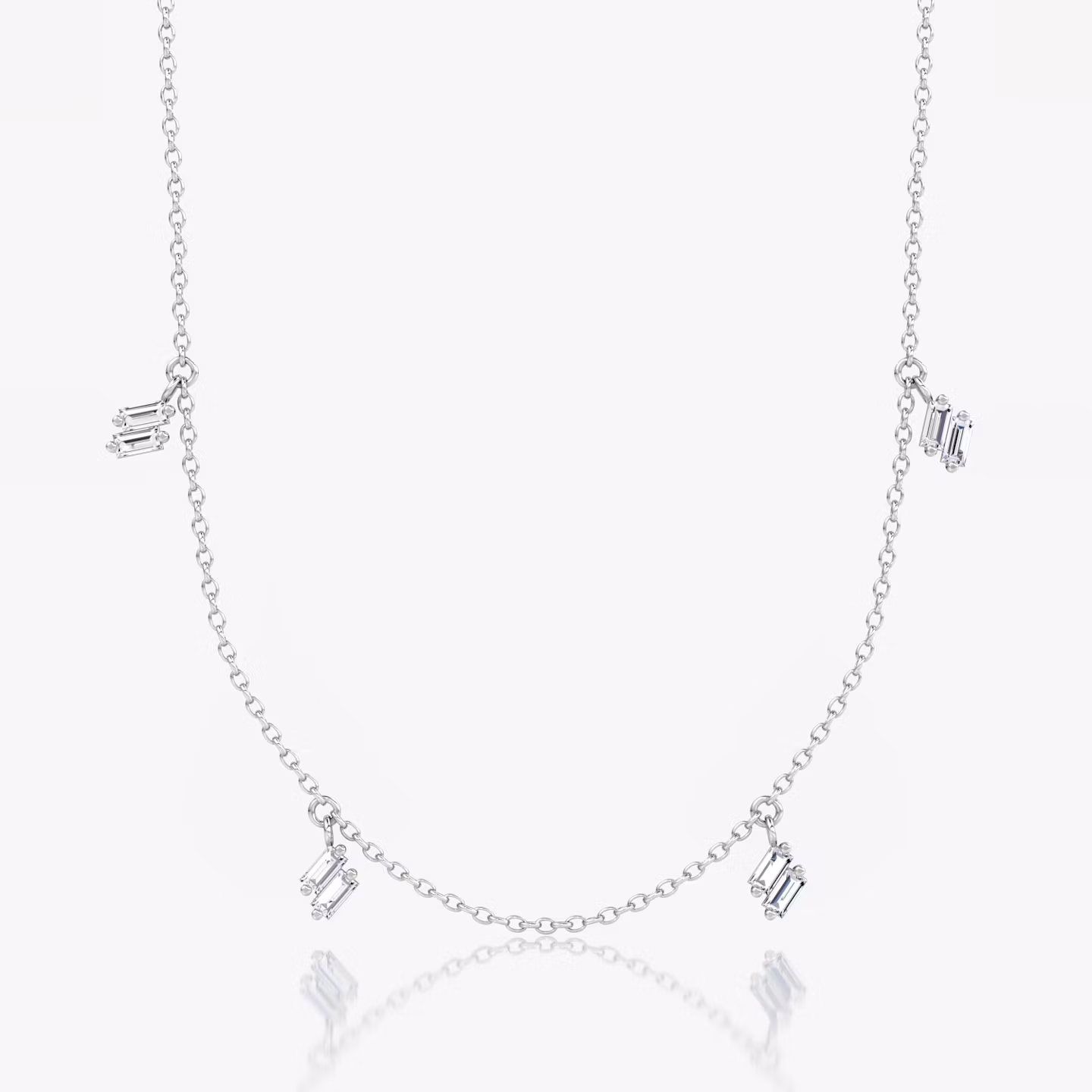 Baguette Choker Baguette | Sterling Silver
