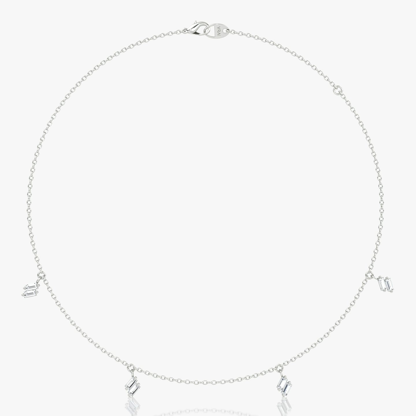 Baguette Choker | Baguette | Sterling Silver | chainLength: 15