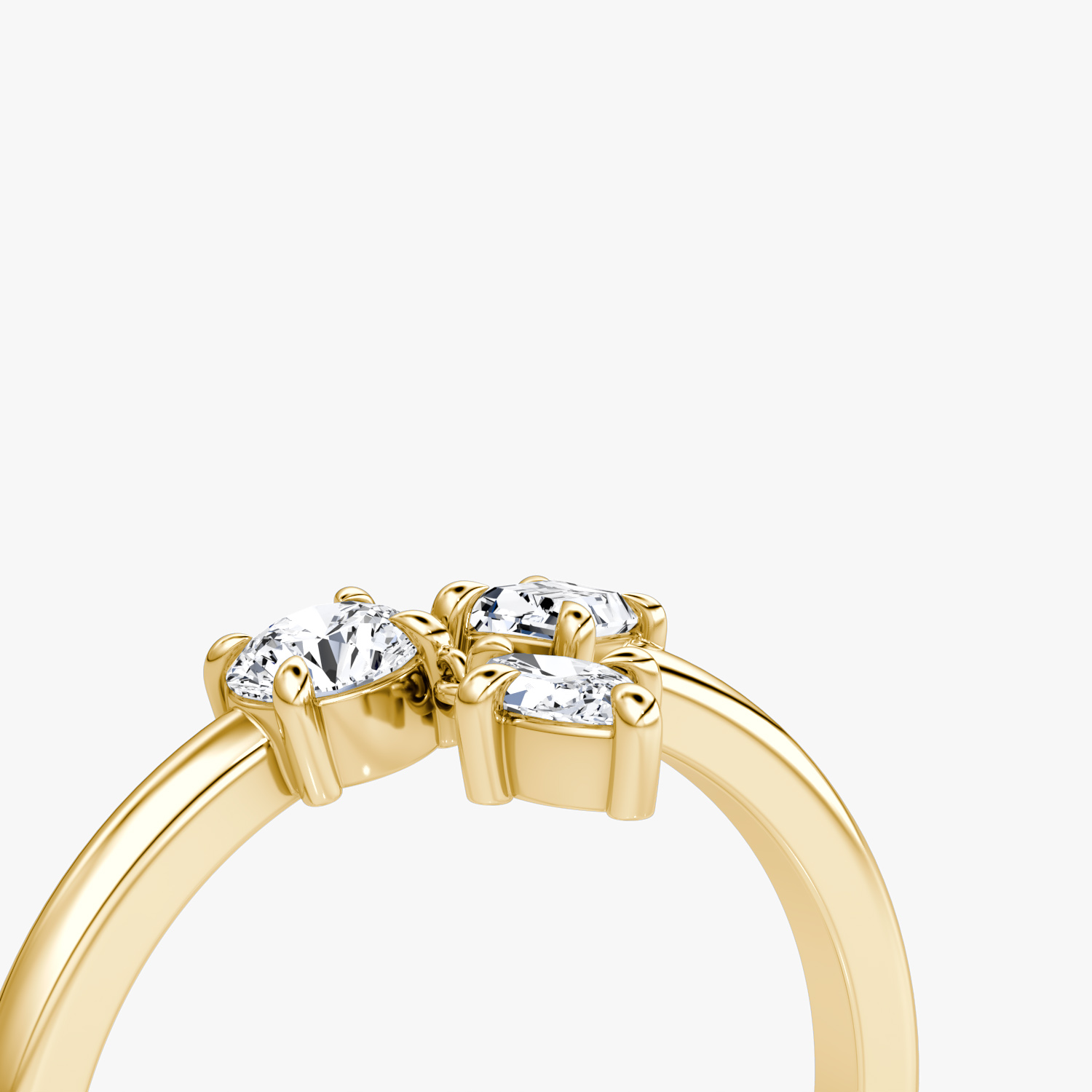 Bague Falling Star | round-brilliant+marquise+baguette | 14k | Or jaune