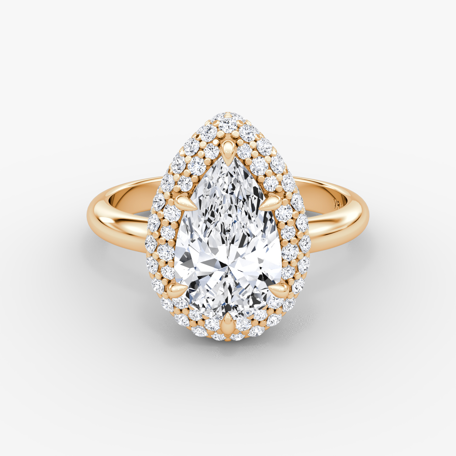 The Pavé Bombée Pear | Rose Gold