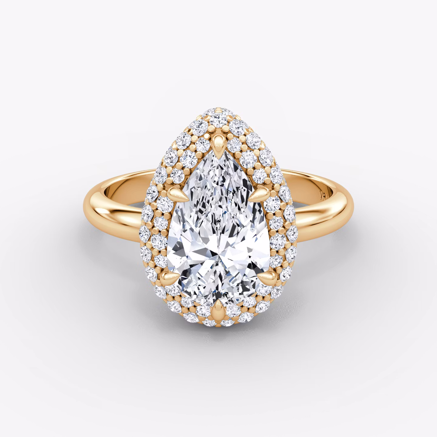 The Pavé Bombée Pear | Rose Gold