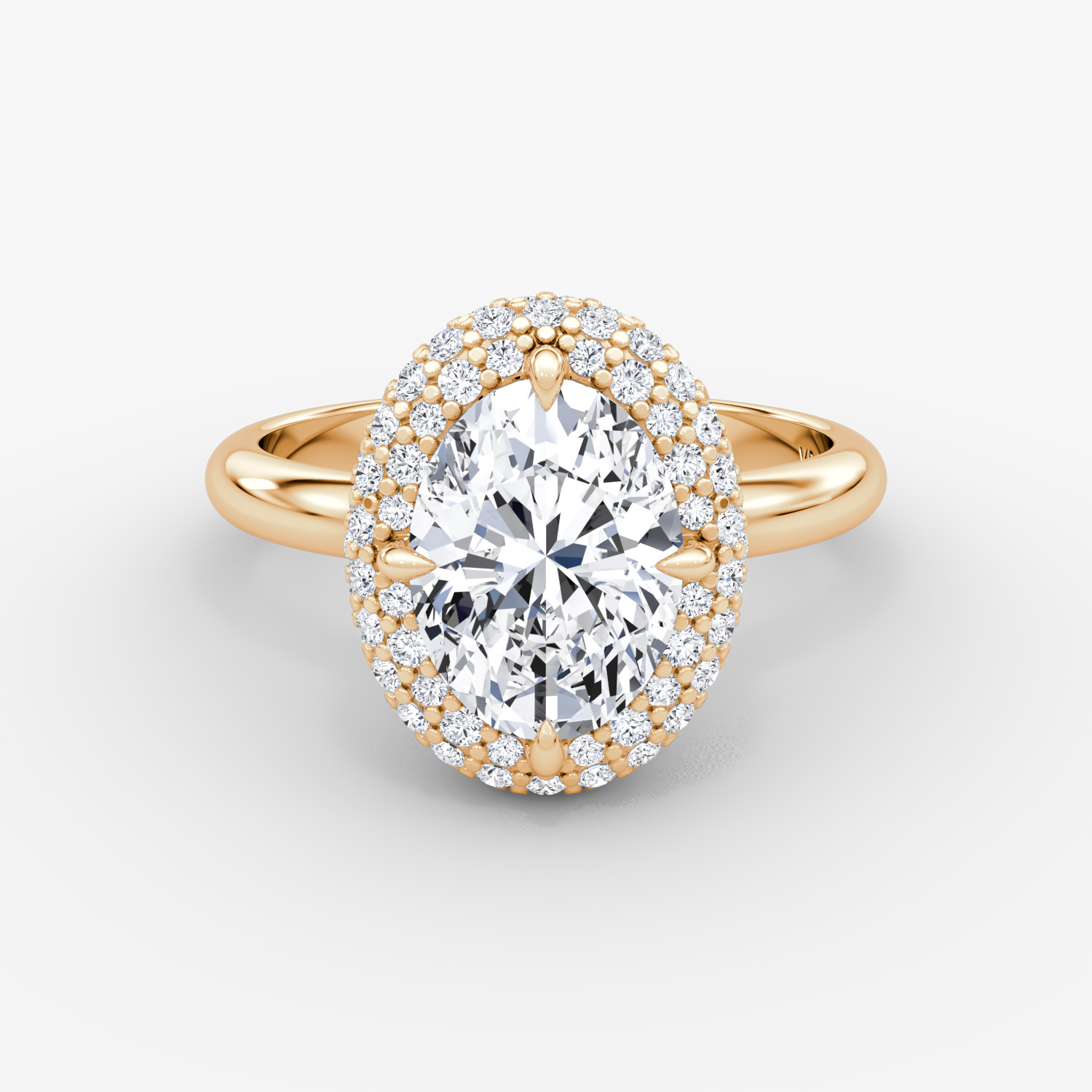 Pavé Bombée Oval | Rose Gold