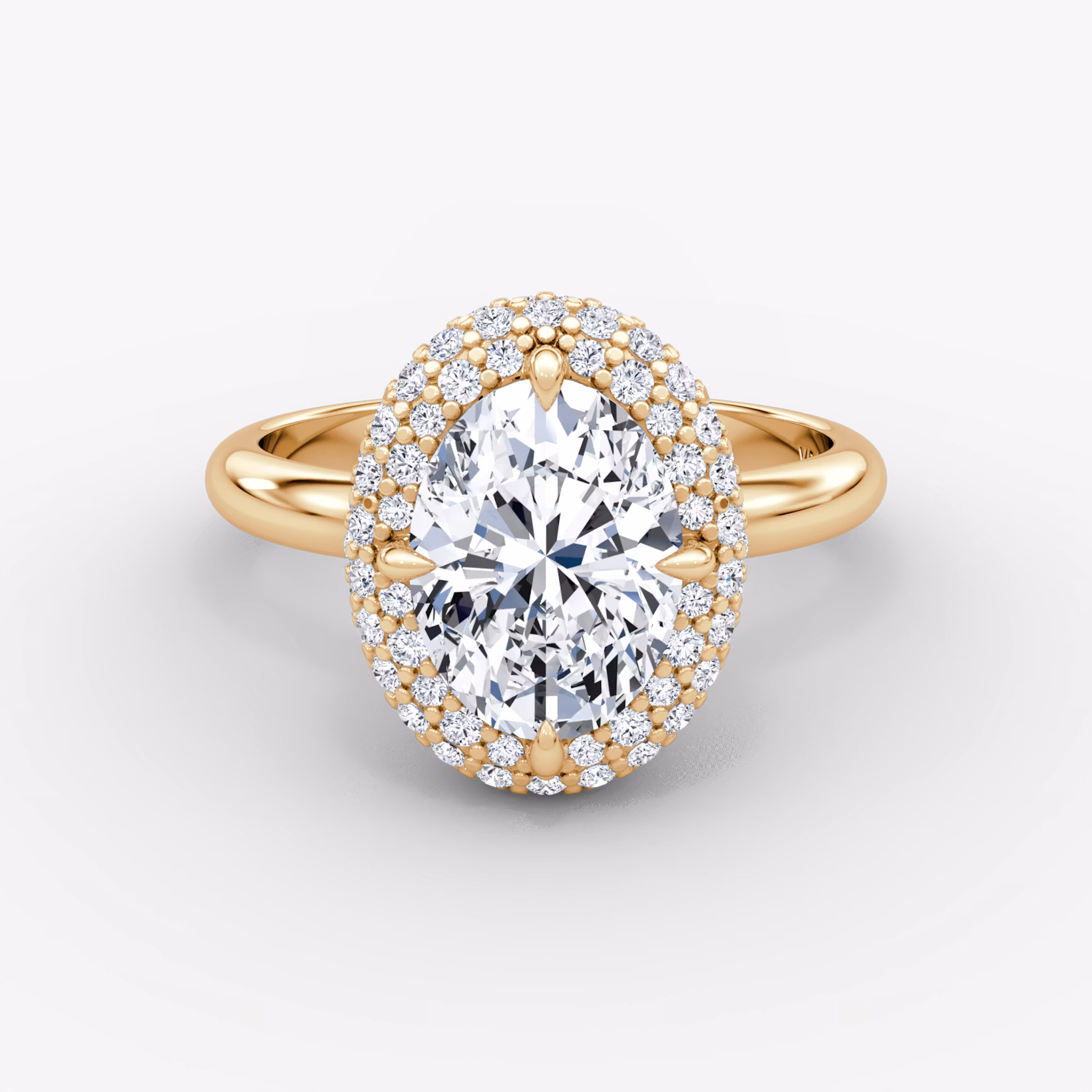 The Pavé Bombée Oval | Rose Gold