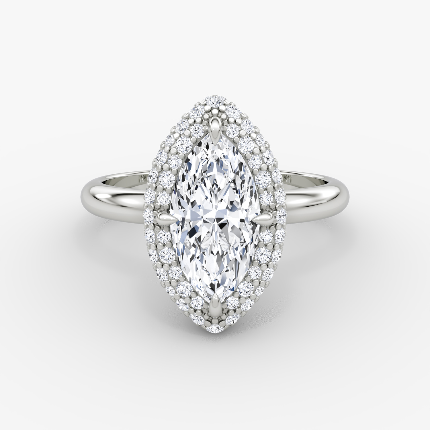 The Pavé Bombée Marquise | White Gold