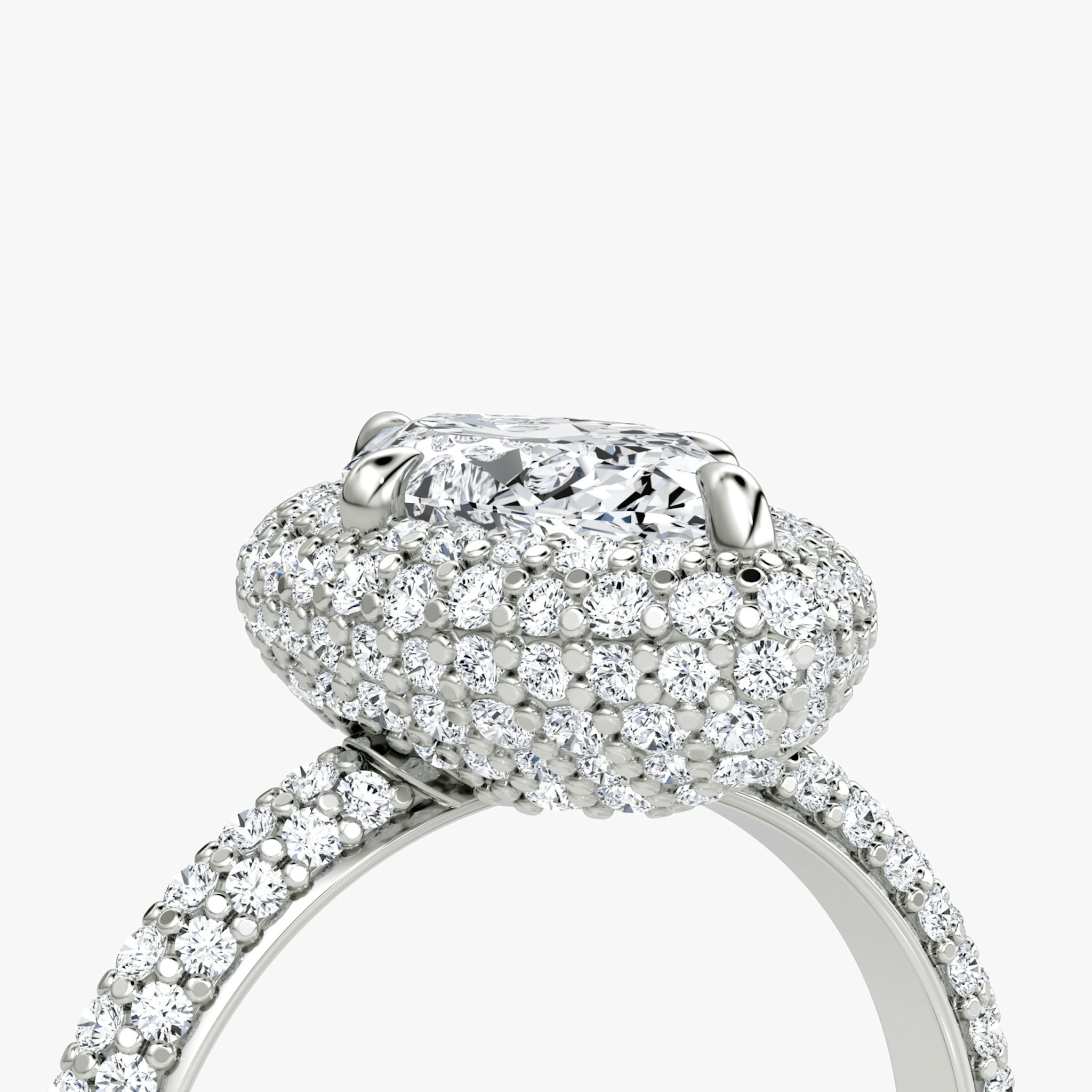 The Pavé Bombée | Marquise | 18k | White Gold | bandAccent: Pavé | diamondOrientation: vertical | caratWeight: other
