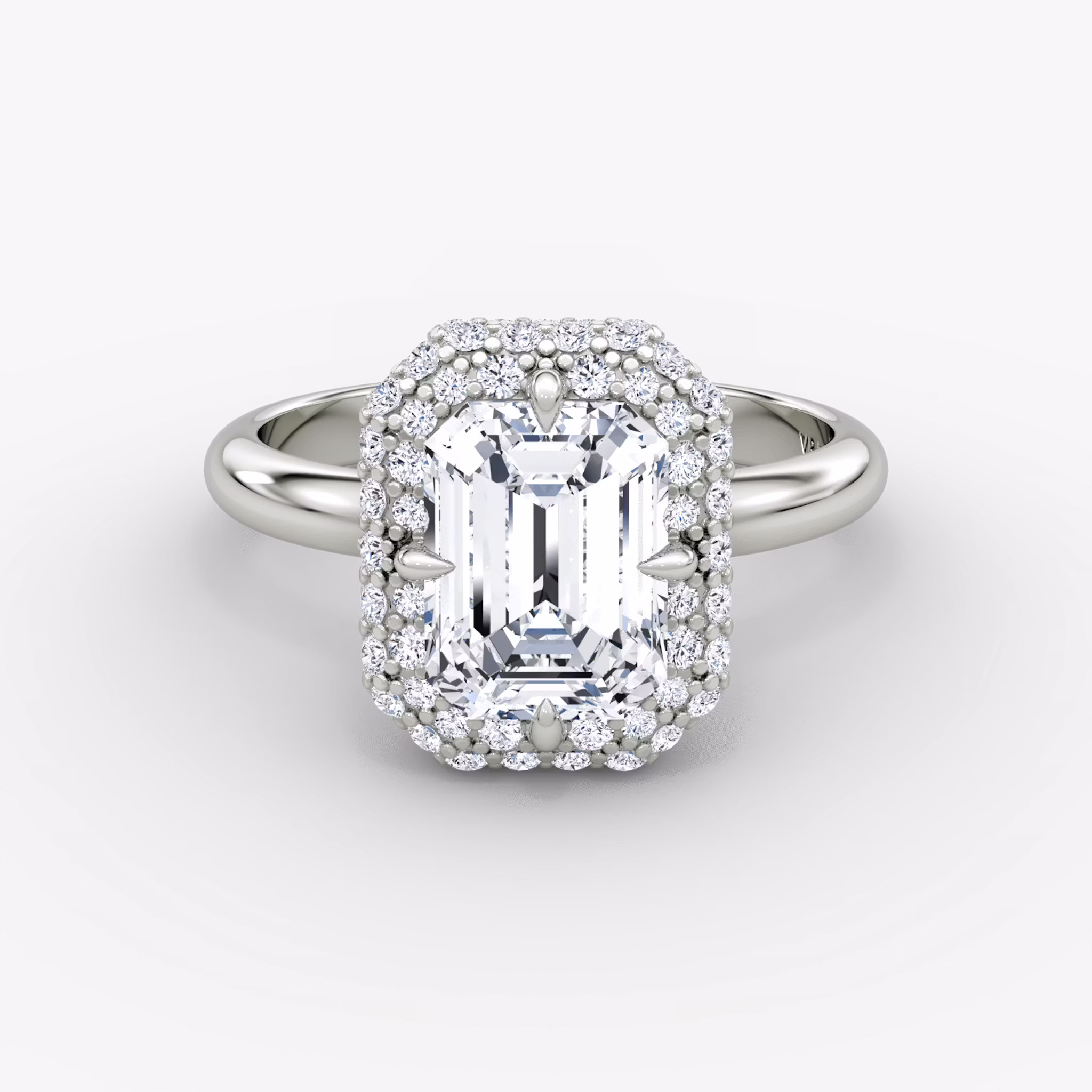 The Pavé Bombée Emerald | White Gold