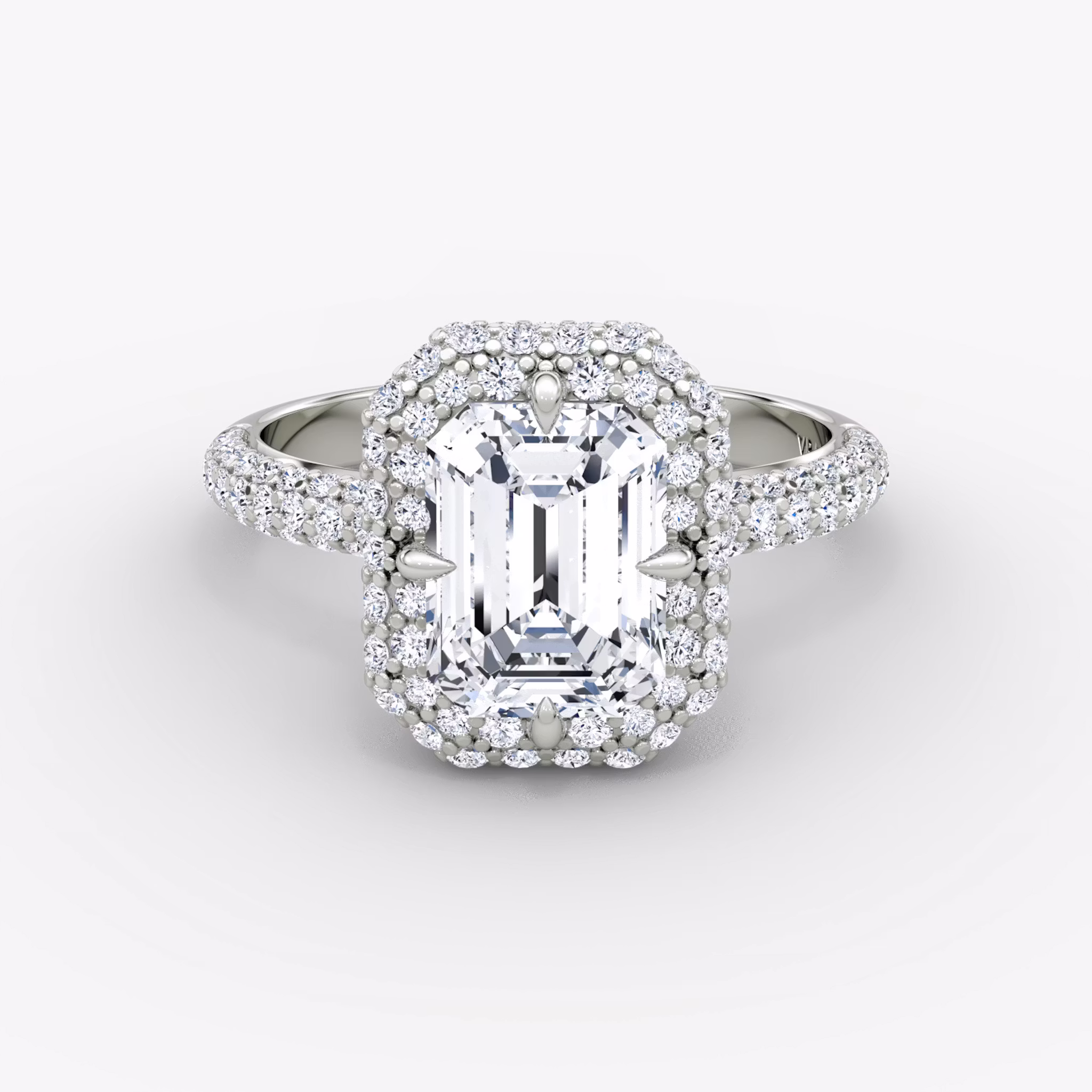 The Pavé Bombée Emerald | Platinum