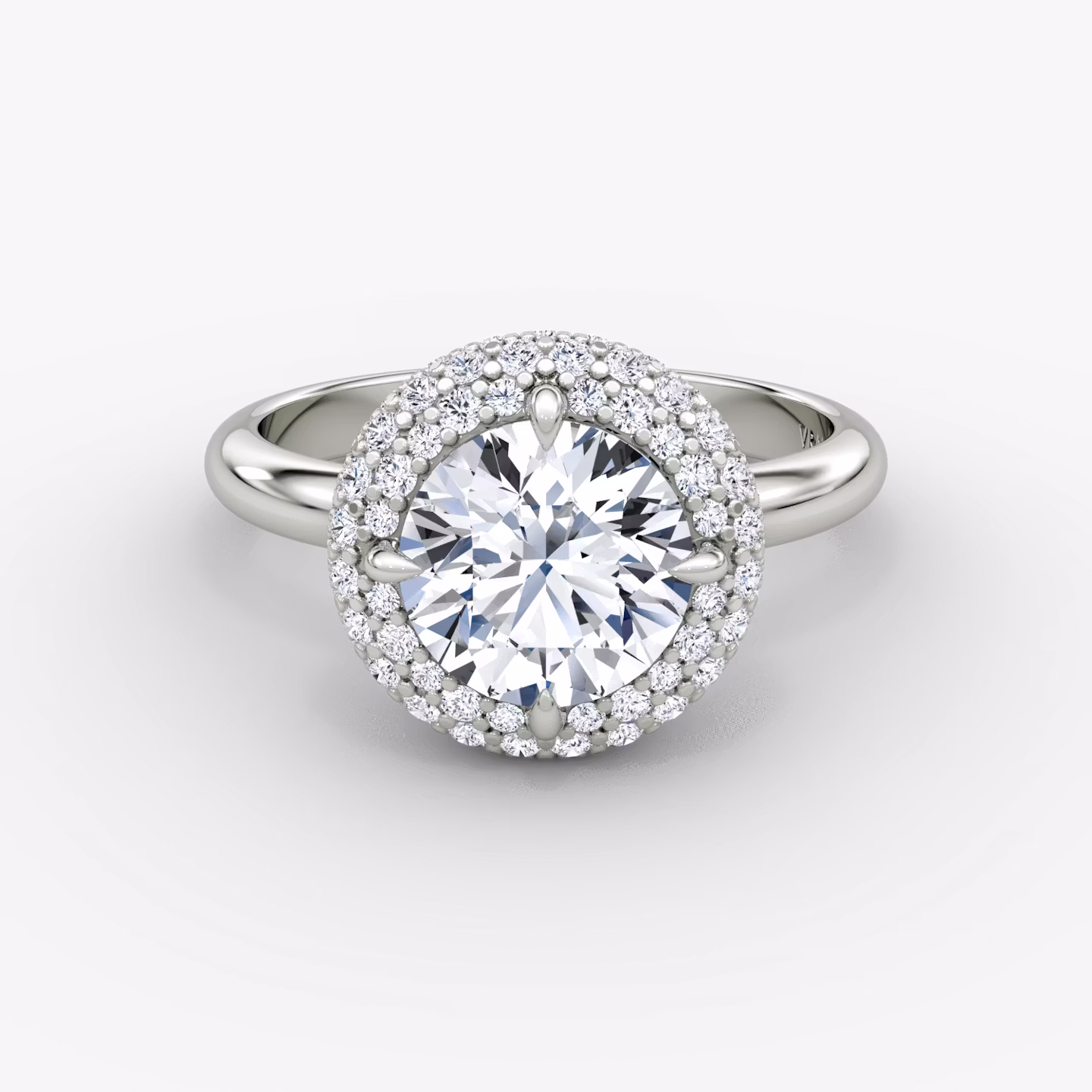 The Pavé Bombée Round Brilliant | White Gold
