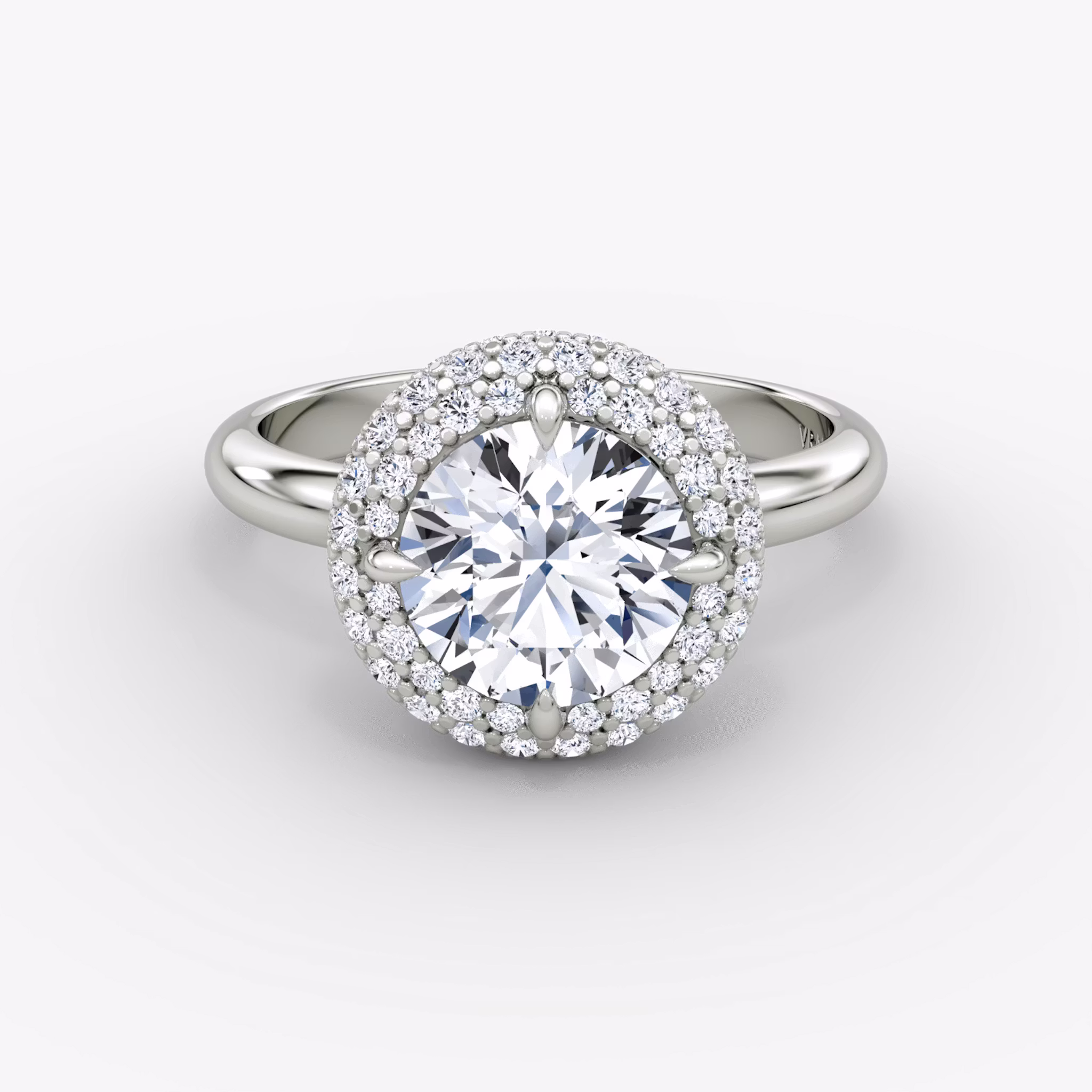 The Pavé Bombée Round Brilliant | Platinum