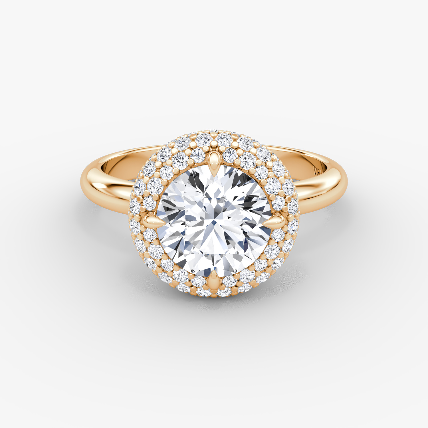 The Pavé Bombée Round Brilliant | Rose Gold