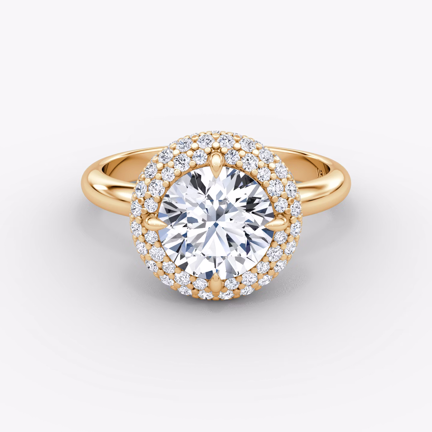 The Pavé Bombée Round Brilliant | Rose Gold