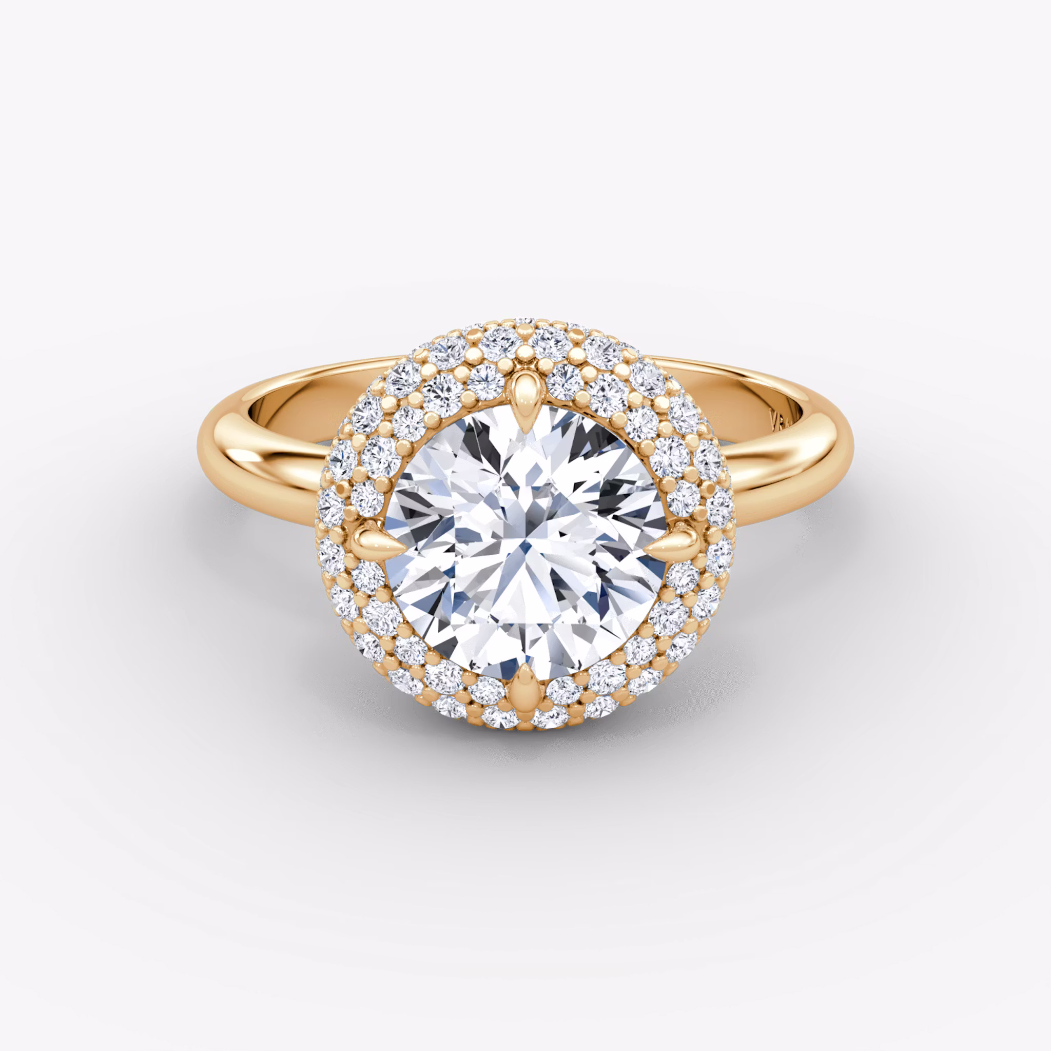 The Pavé Bombée Round Brilliant | Rose Gold