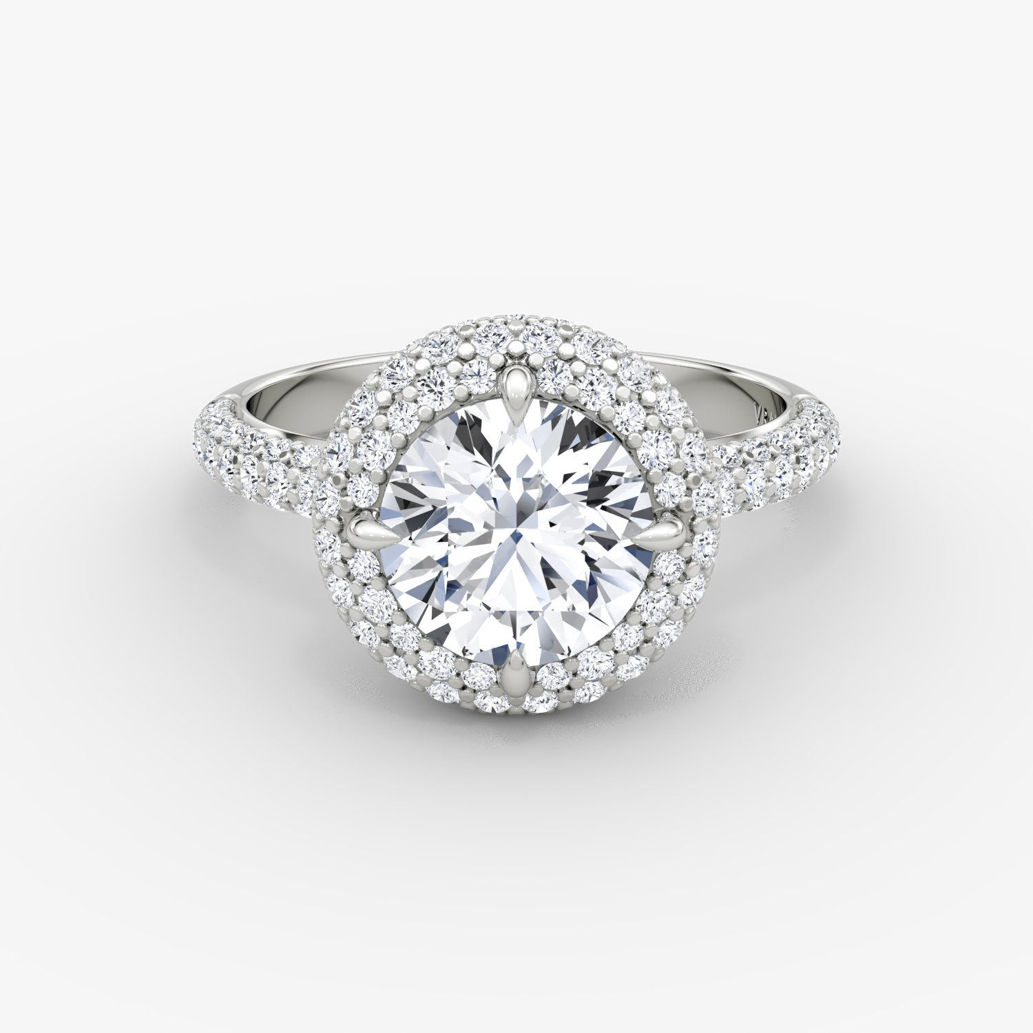 The Pavé Bombée Round Brilliant | Platinum