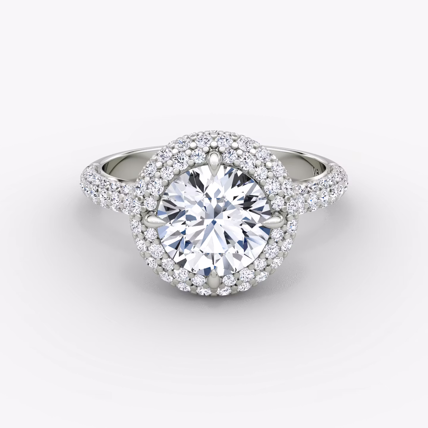 The Pavé Bombée Round Brilliant | Platinum