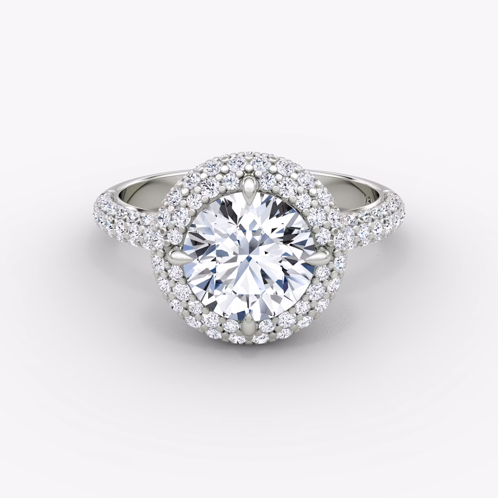The Pavé Bombée Round Brilliant | Platinum