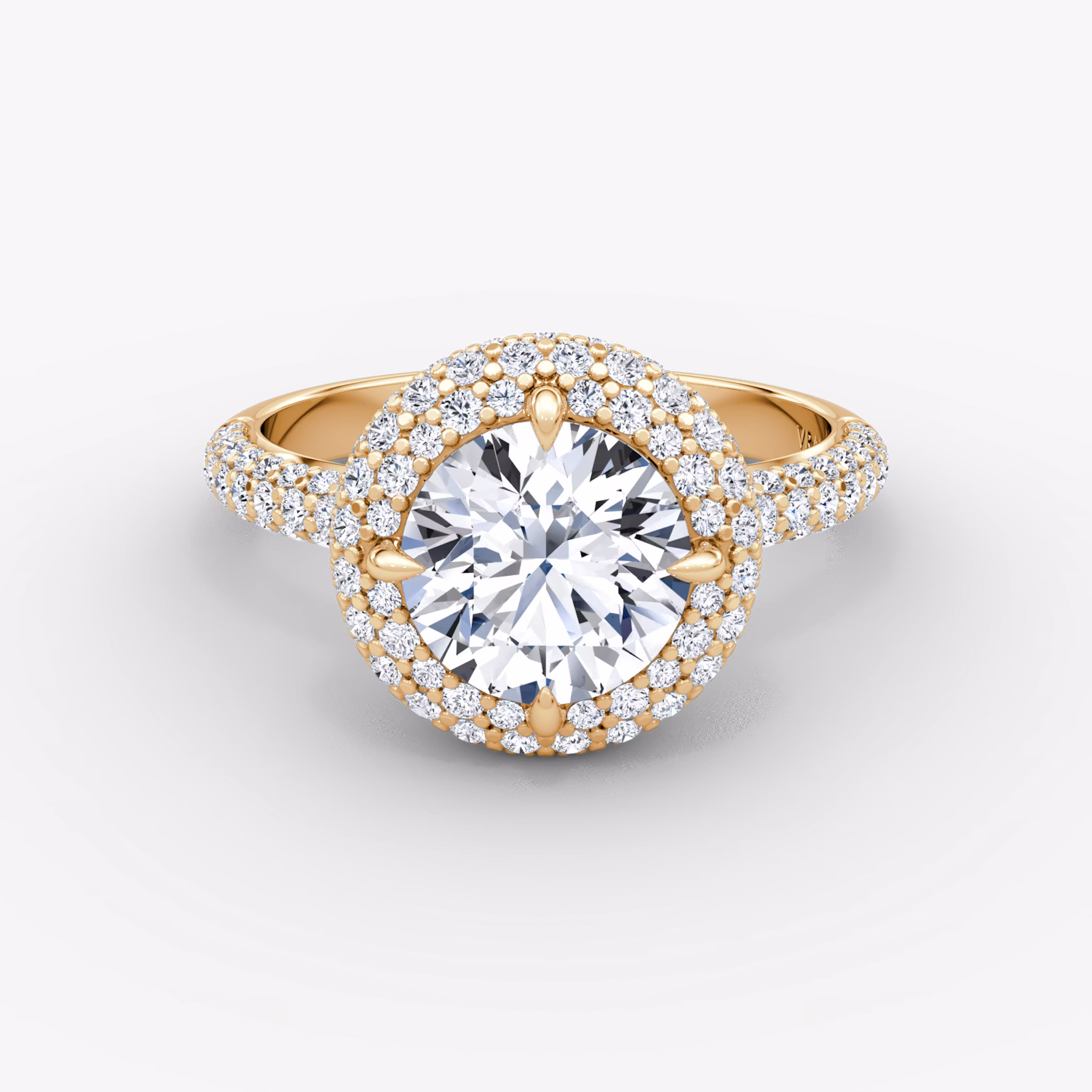 The Pavé Bombée Round Brilliant | Rose Gold