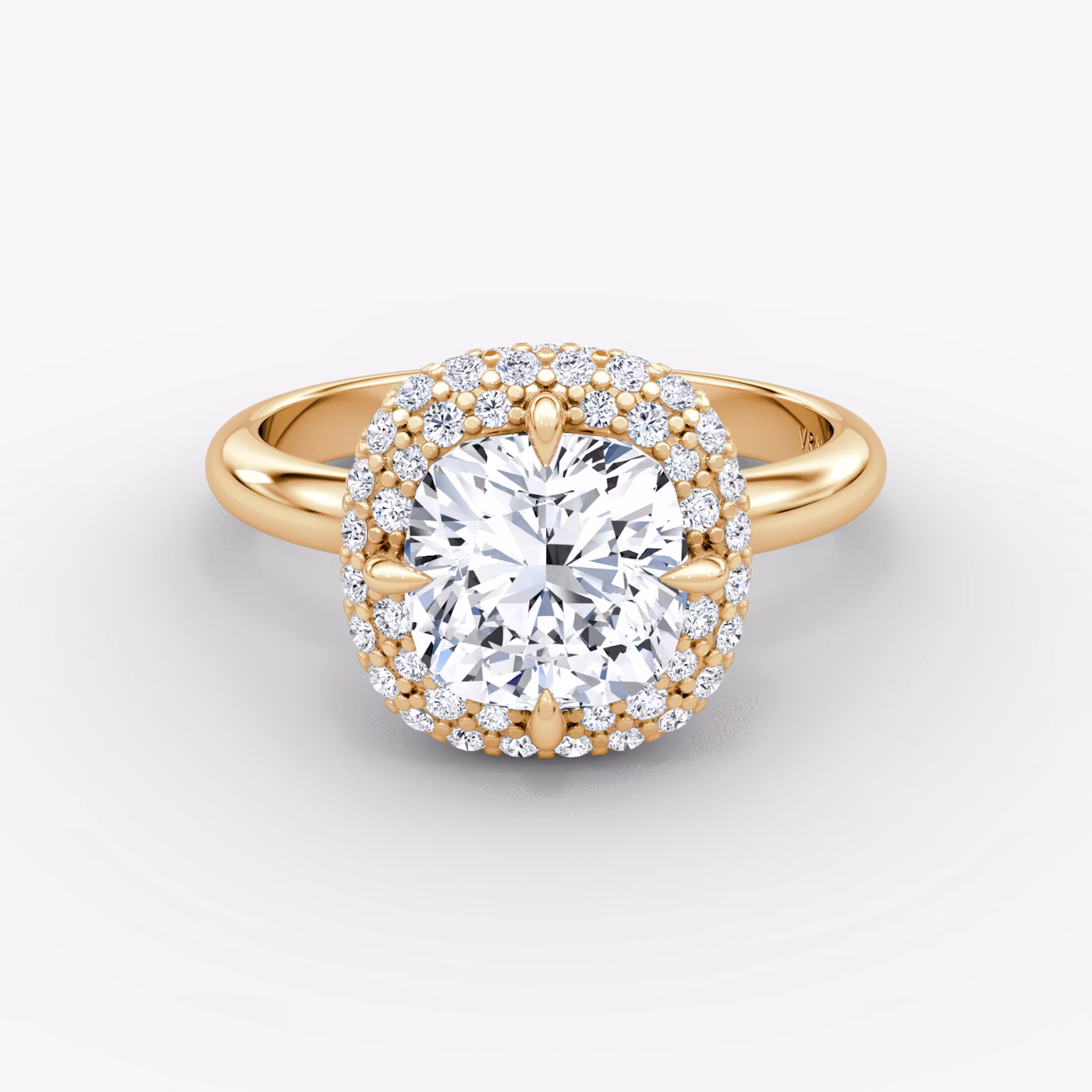 The Pavé Bombée Cushion | Rose Gold