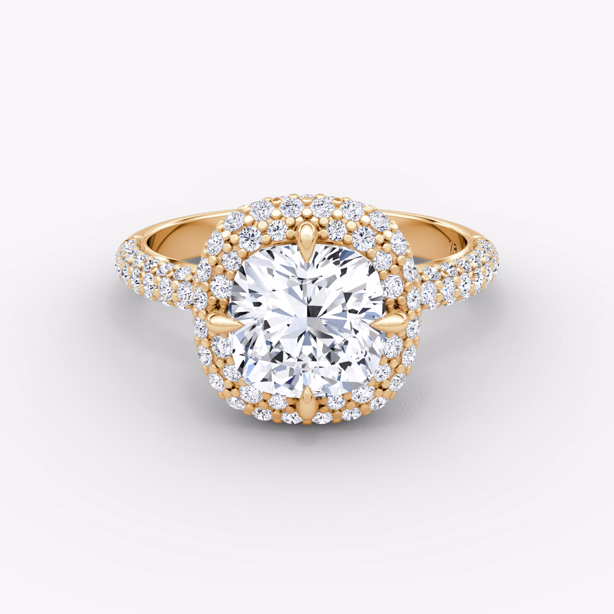 The Pavé Bombée Cushion | Rose Gold