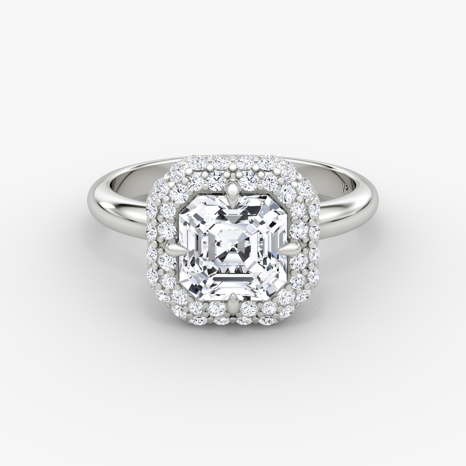 The Pavé Bombée Asscher | White Gold