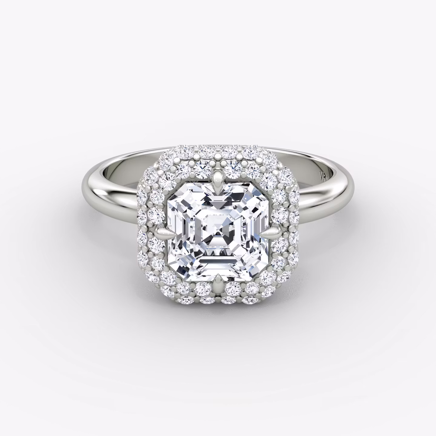 The Pavé Bombée Asscher | White Gold