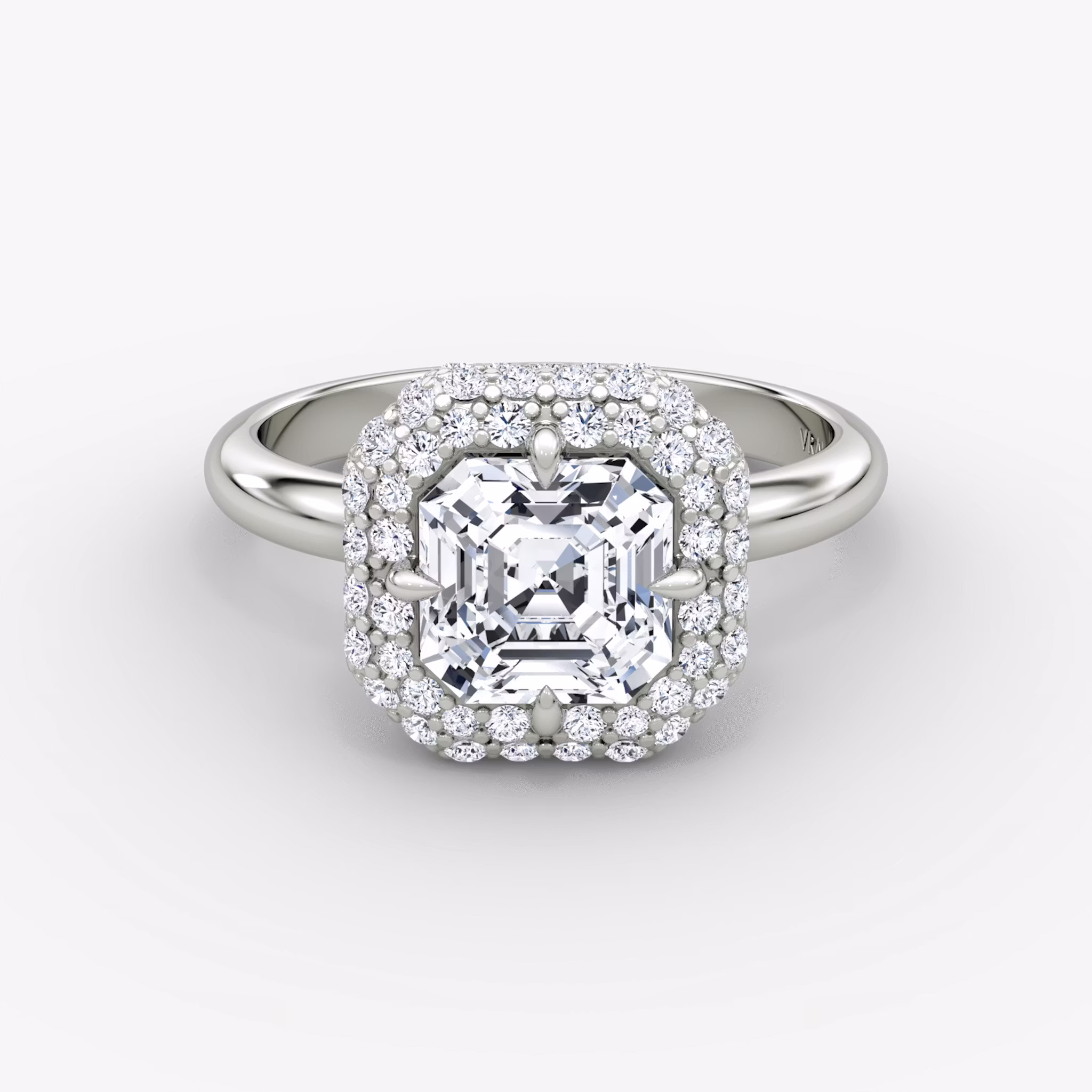 The Pavé Bombée Asscher | White Gold