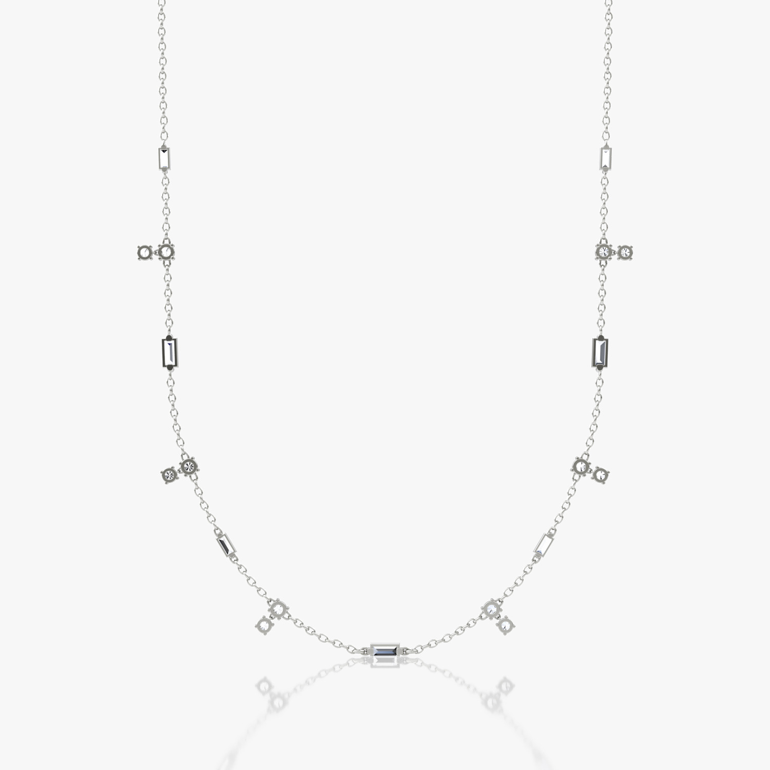 Collier ras-du-cou Mixed Shape Station | Argent Sterling | chainLength: 15