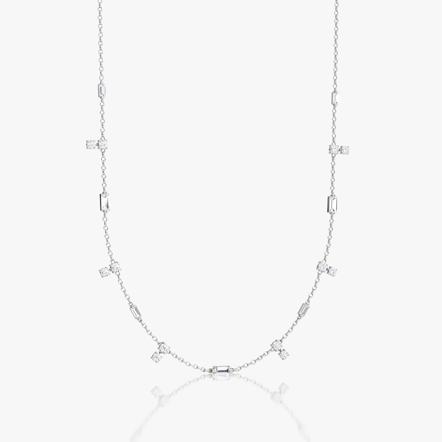 Collier ras-du-cou Mixed Shape Station | Argent Sterling | chainLength: 15