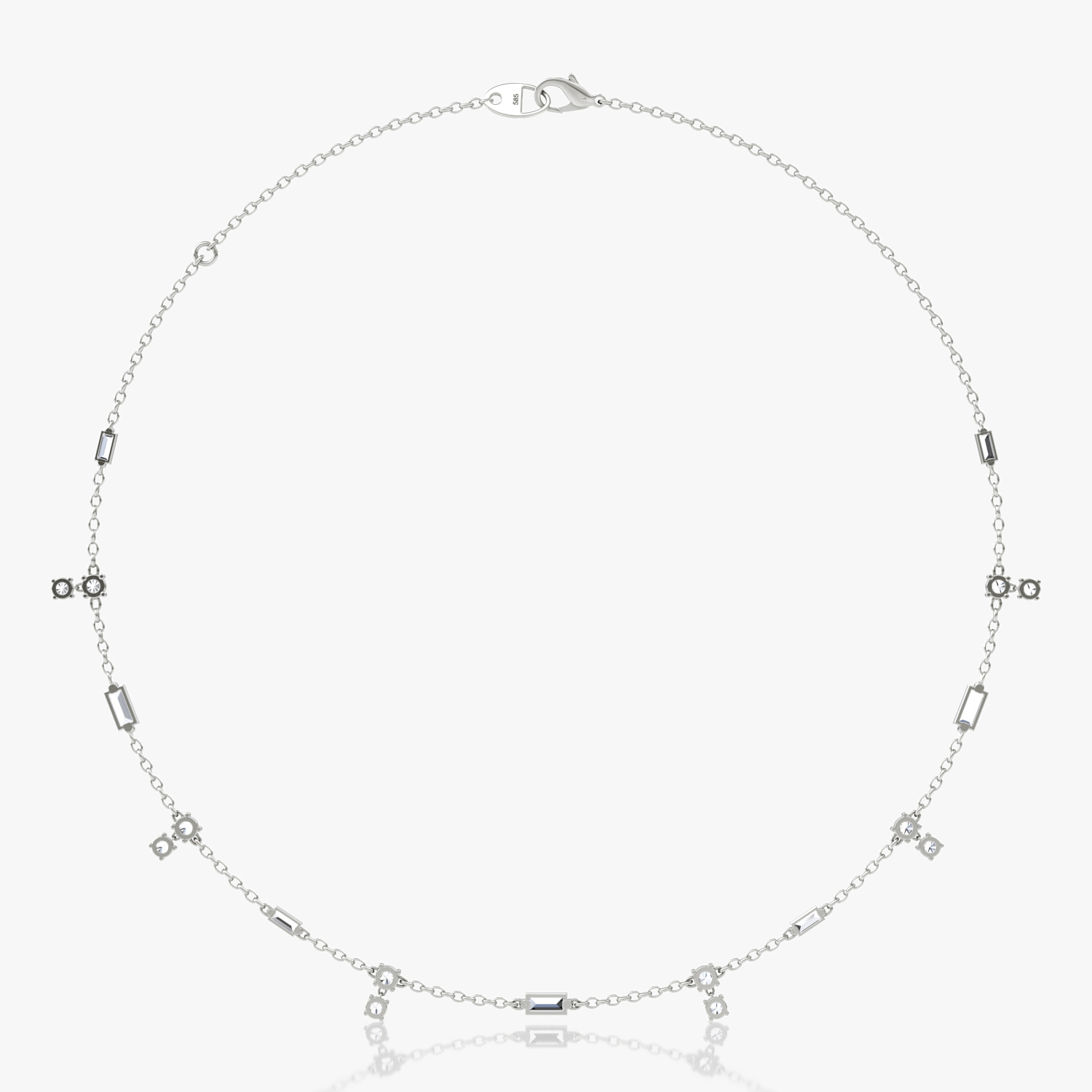 Collier ras-du-cou Mixed Shape Station | Argent Sterling | chainLength: 15