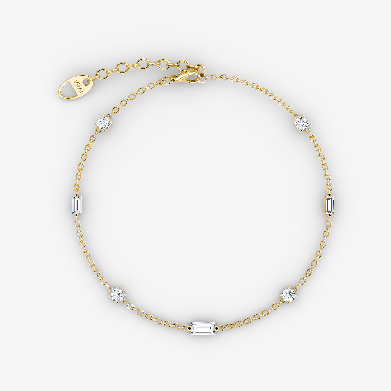 Bracelet Mixed Shape Station | 14k | Or jaune | chainLength: 7"
