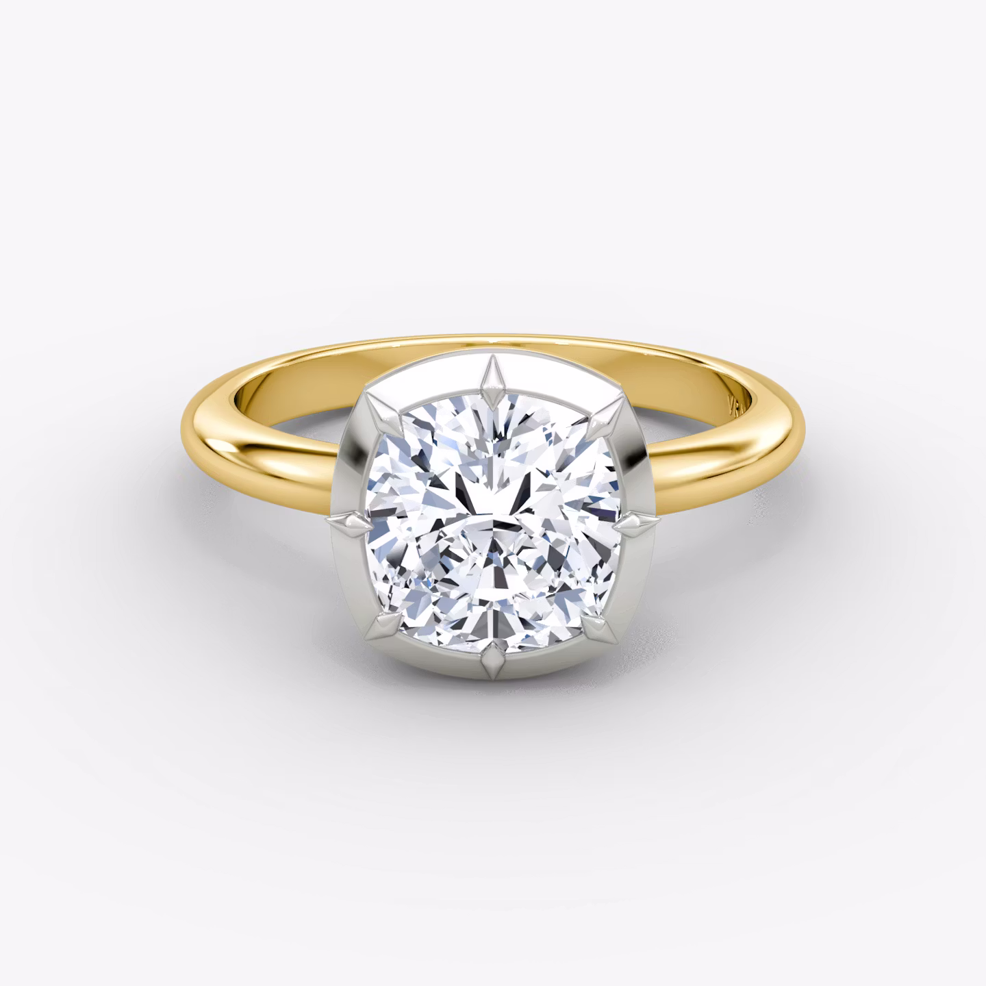 The Georgian Cushion | 18K Yellow Gold and Platinum