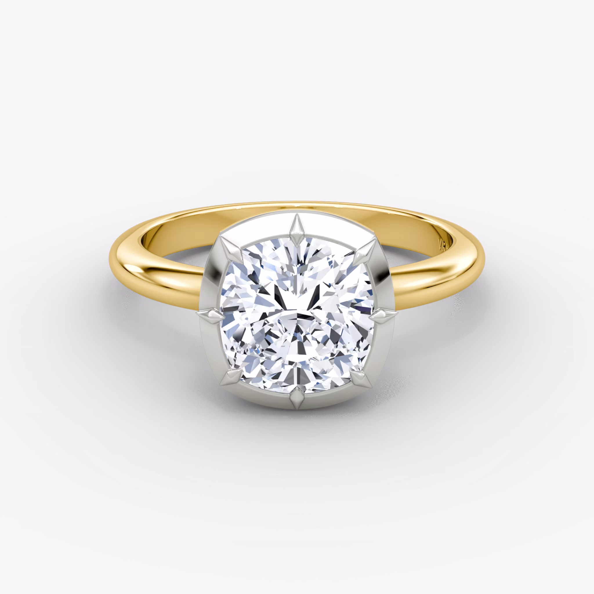 The Georgian Cushion | 18K Yellow Gold and Platinum