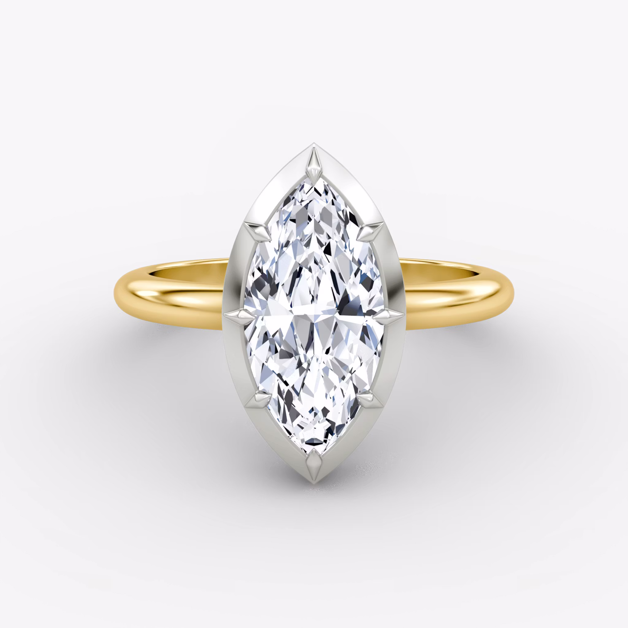 The Georgian Marquise | 18K Yellow Gold and Platinum