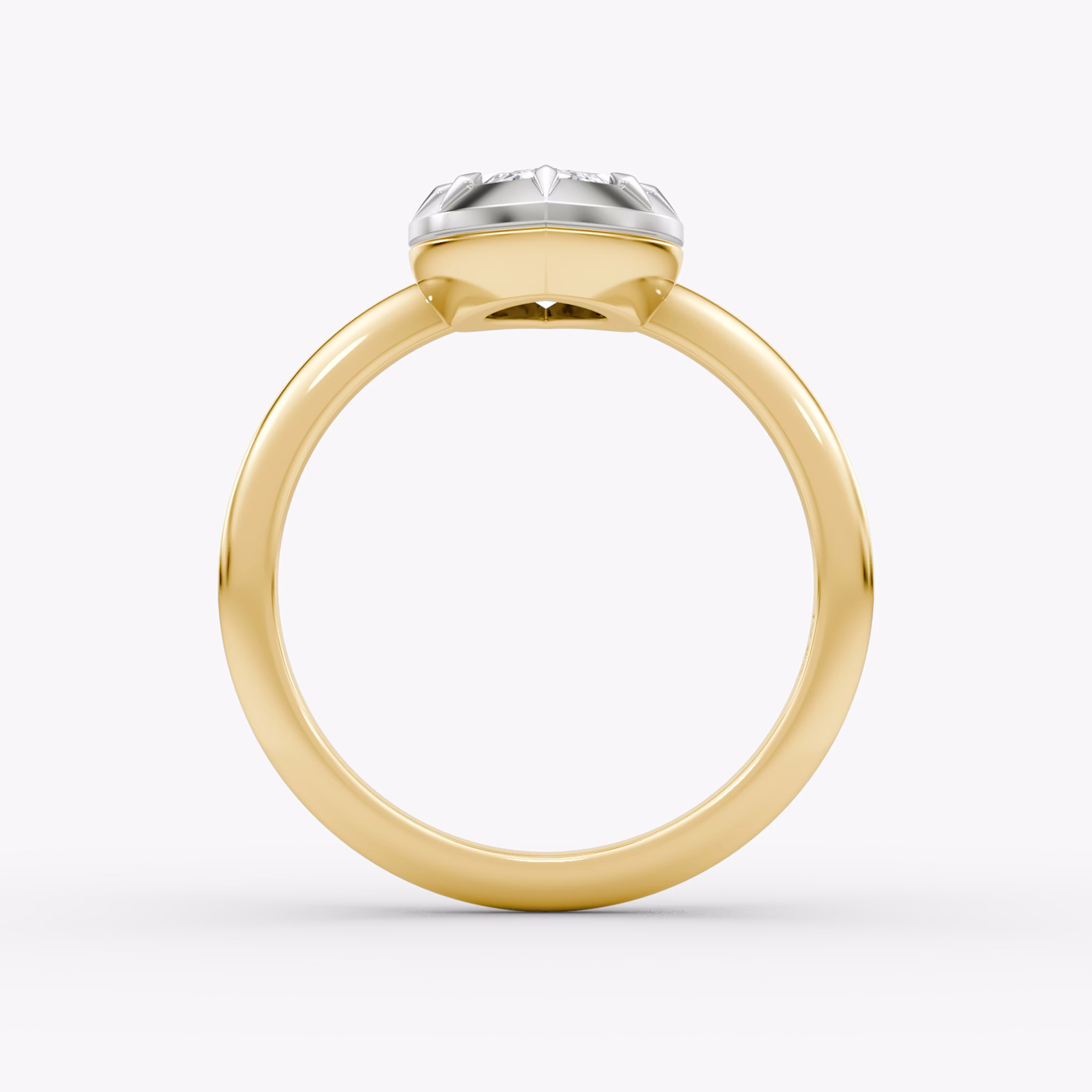 The Georgian | Marquise | 18k | Yellow Gold and Platinum | bandAccent: Plain | diamondOrientation: vertical | caratWeight: other