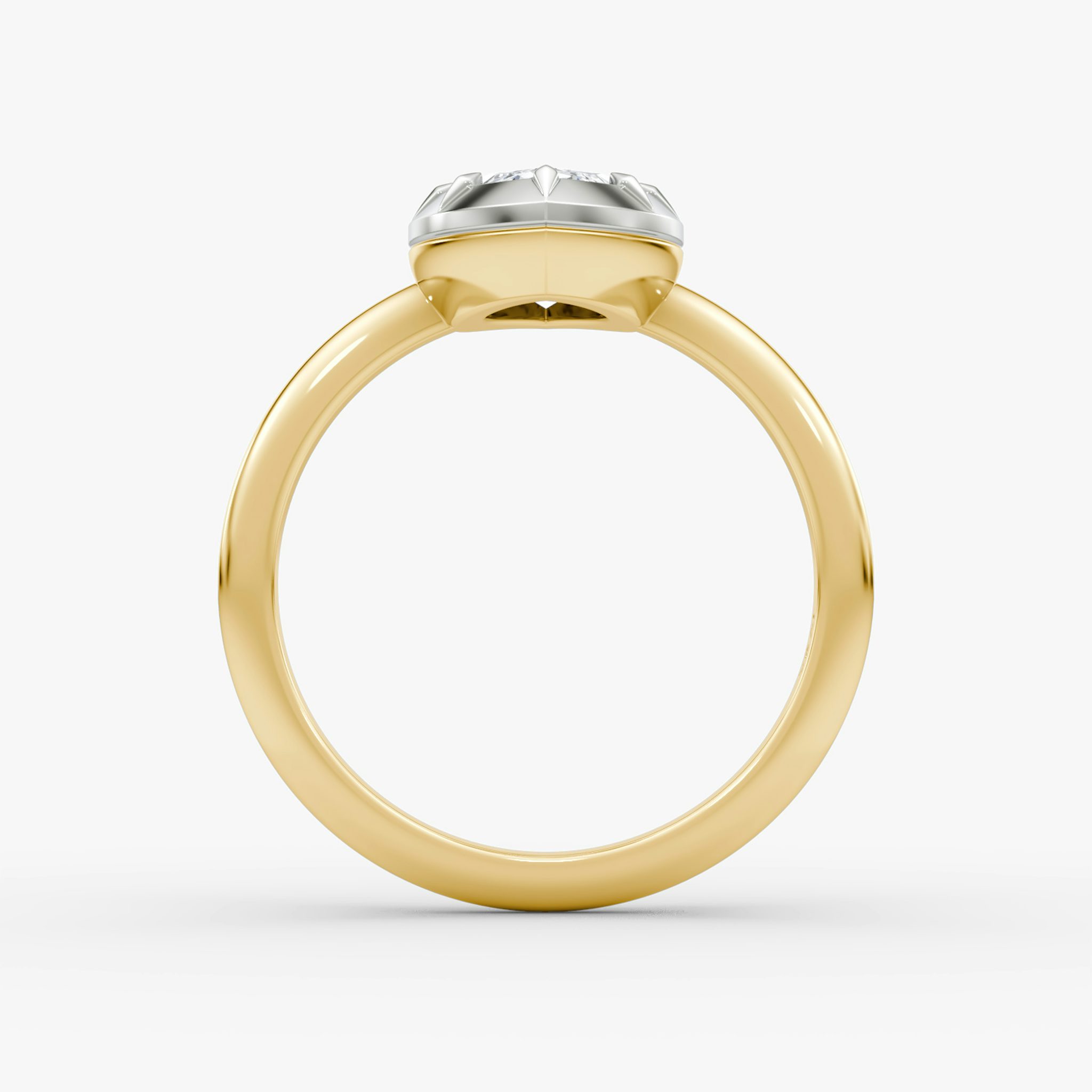 The Georgian | Marquise | 18k | Yellow Gold and Platinum | bandAccent: Plain | diamondOrientation: vertical | caratWeight: other