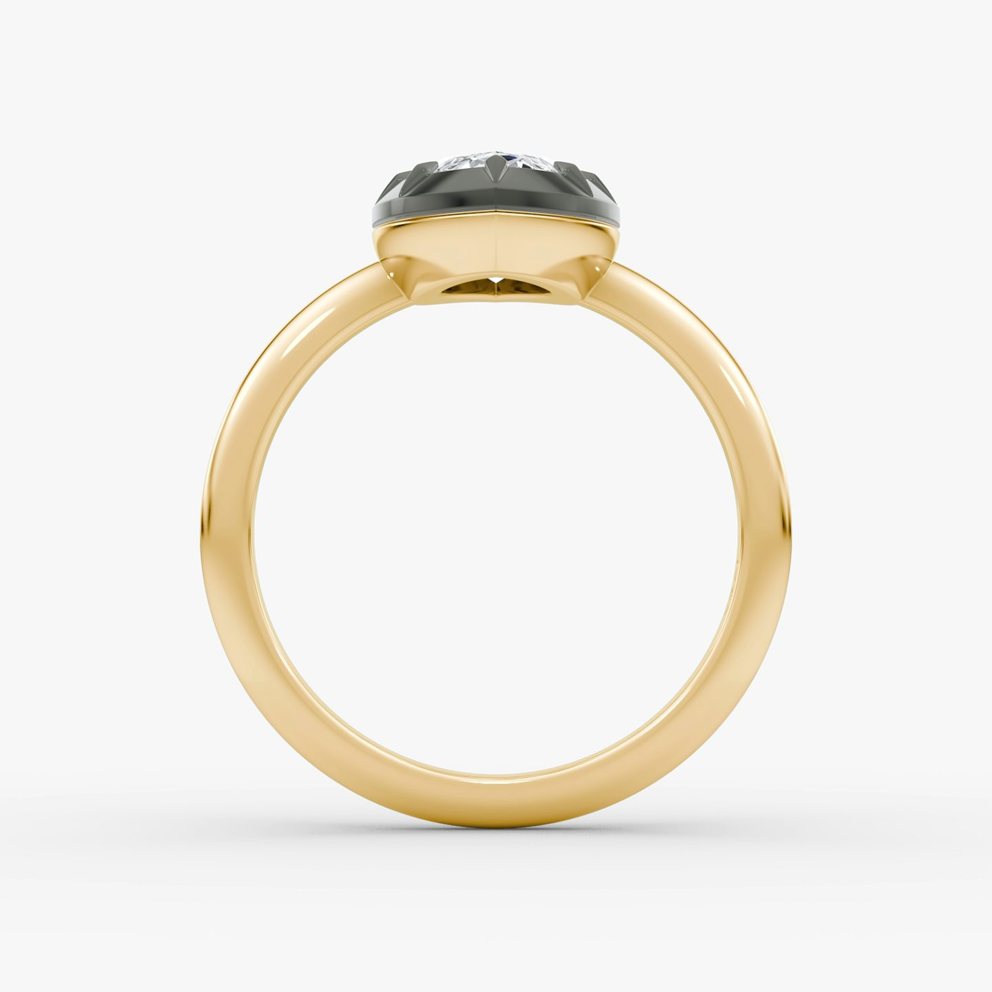 El Georgiano | Marquise | 18k | Oro amarillo y rodio negro | bandAccent: Simple | diamondOrientation: vertical | caratWeight: other