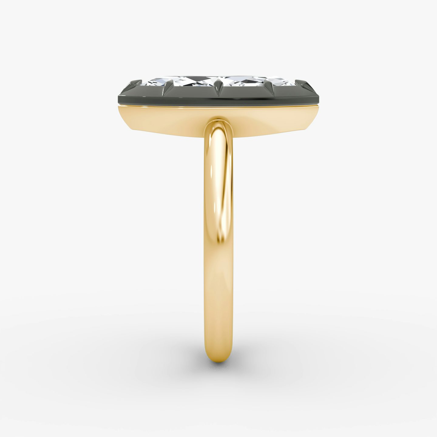 El Georgiano | Marquise | 18k | Oro amarillo y rodio negro | bandAccent: Simple | diamondOrientation: vertical | caratWeight: other