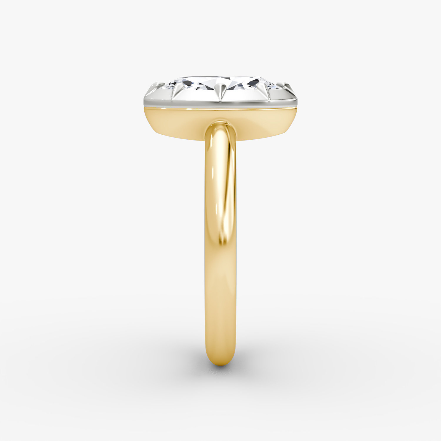El Georgiano | Oval | 18k | Oro amarillo y platino | bandAccent: Simple | diamondOrientation: vertical | caratWeight: other