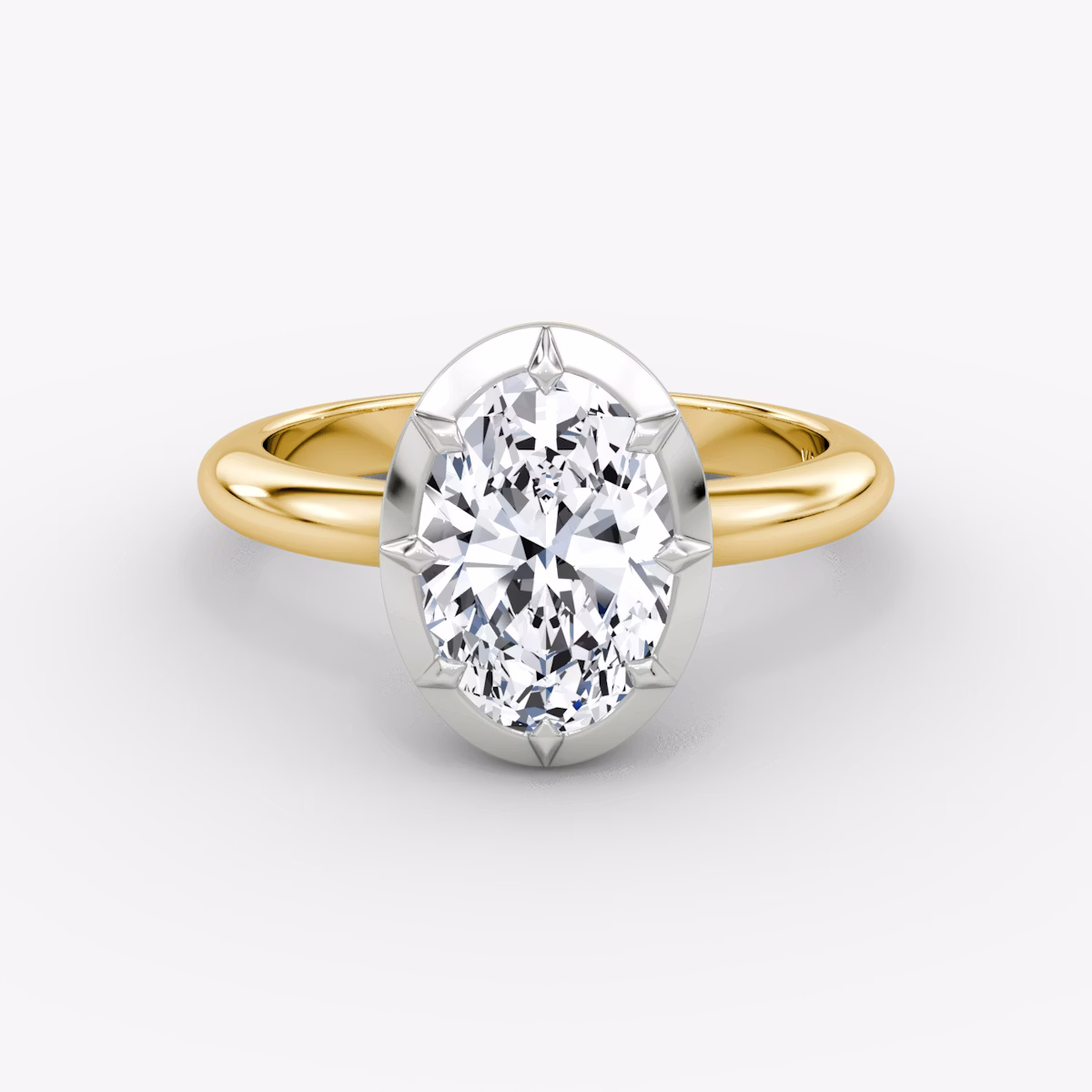 El Georgiano | Oval | 18k | Oro amarillo y platino | bandAccent: Simple | diamondOrientation: vertical | caratWeight: other