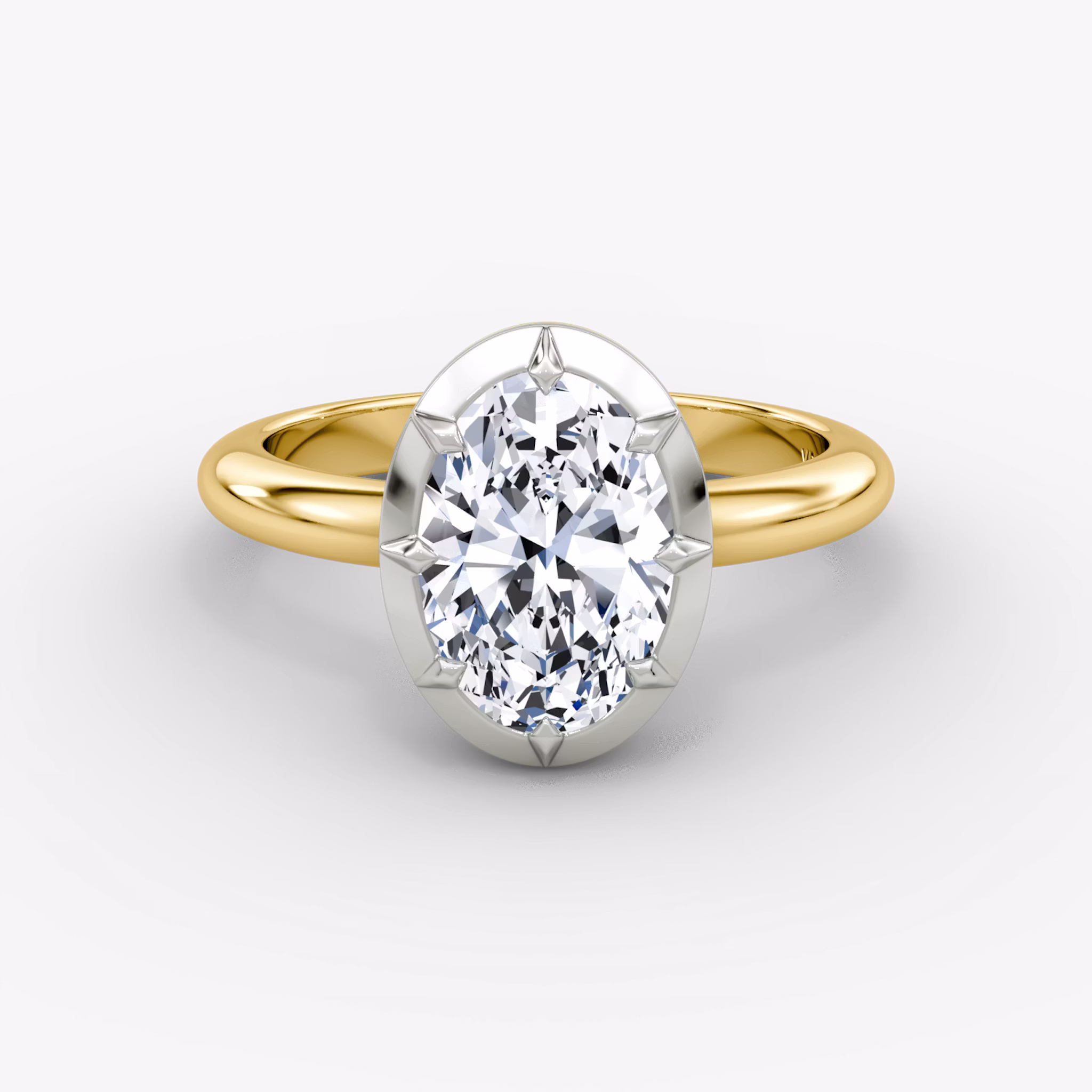 The Georgian Oval | 18K Yellow Gold and Platinum