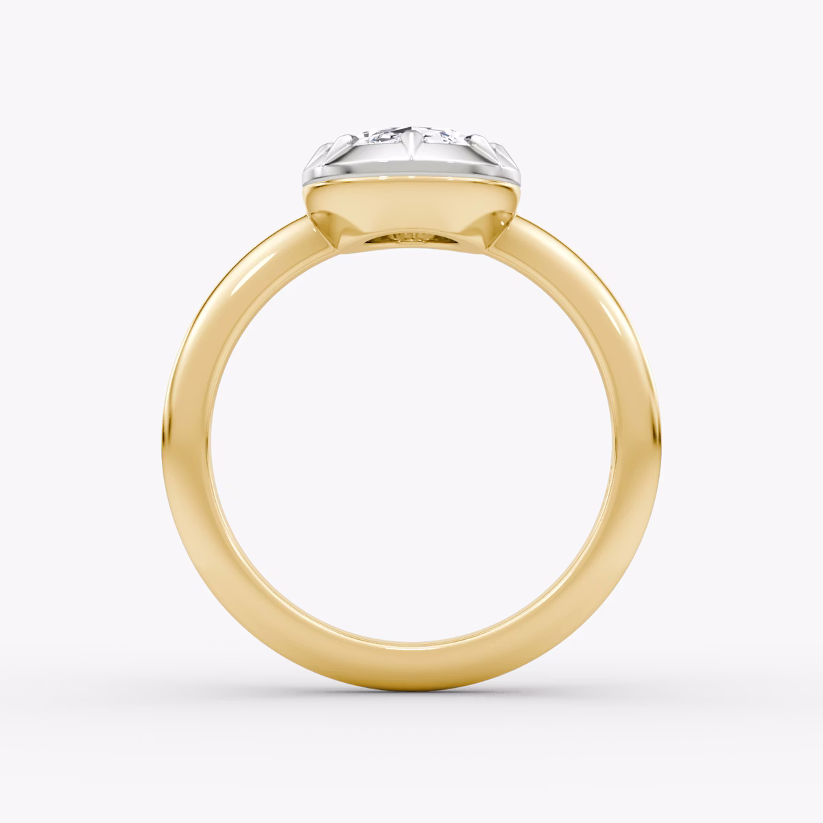 El Georgiano | Oval | 18k | Oro amarillo y platino | bandAccent: Simple | diamondOrientation: vertical | caratWeight: other