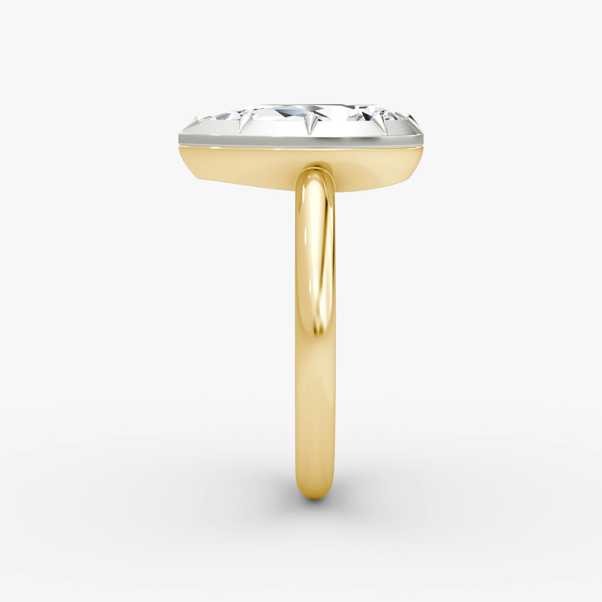 The Georgian | Pear | 18k | Yellow Gold and Platinum | bandAccent: Plain | diamondOrientation: vertical | caratWeight: other