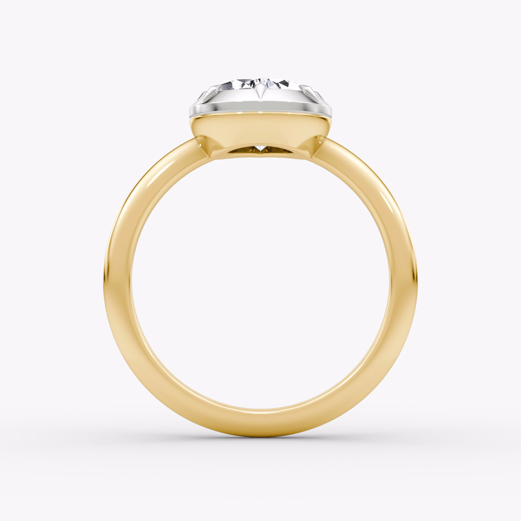 The Georgian | Pear | 18k | Yellow Gold and Platinum | bandAccent: Plain | diamondOrientation: vertical | caratWeight: other