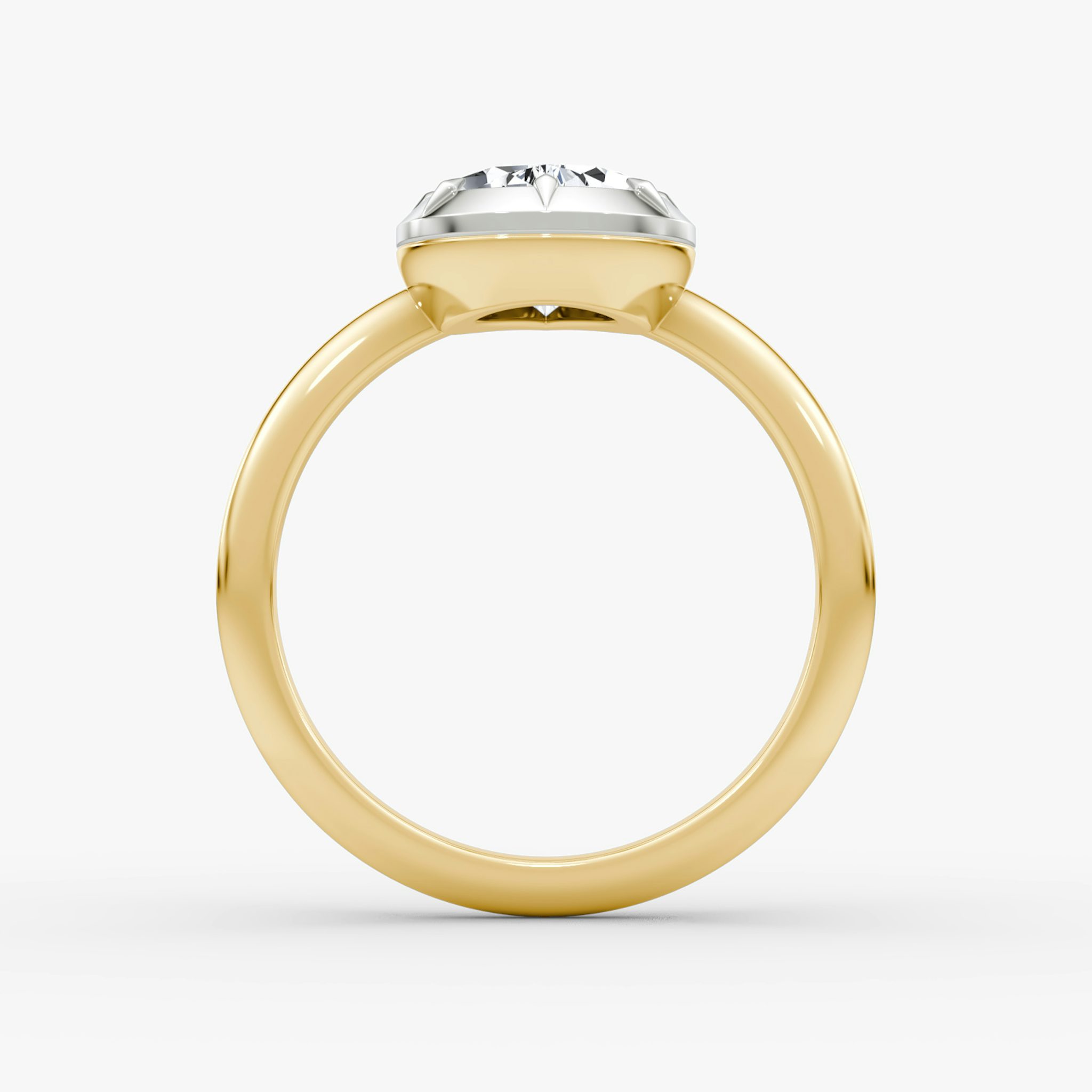 The Georgian | Pear | 18k | Yellow Gold and Platinum | bandAccent: Plain | diamondOrientation: vertical | caratWeight: other