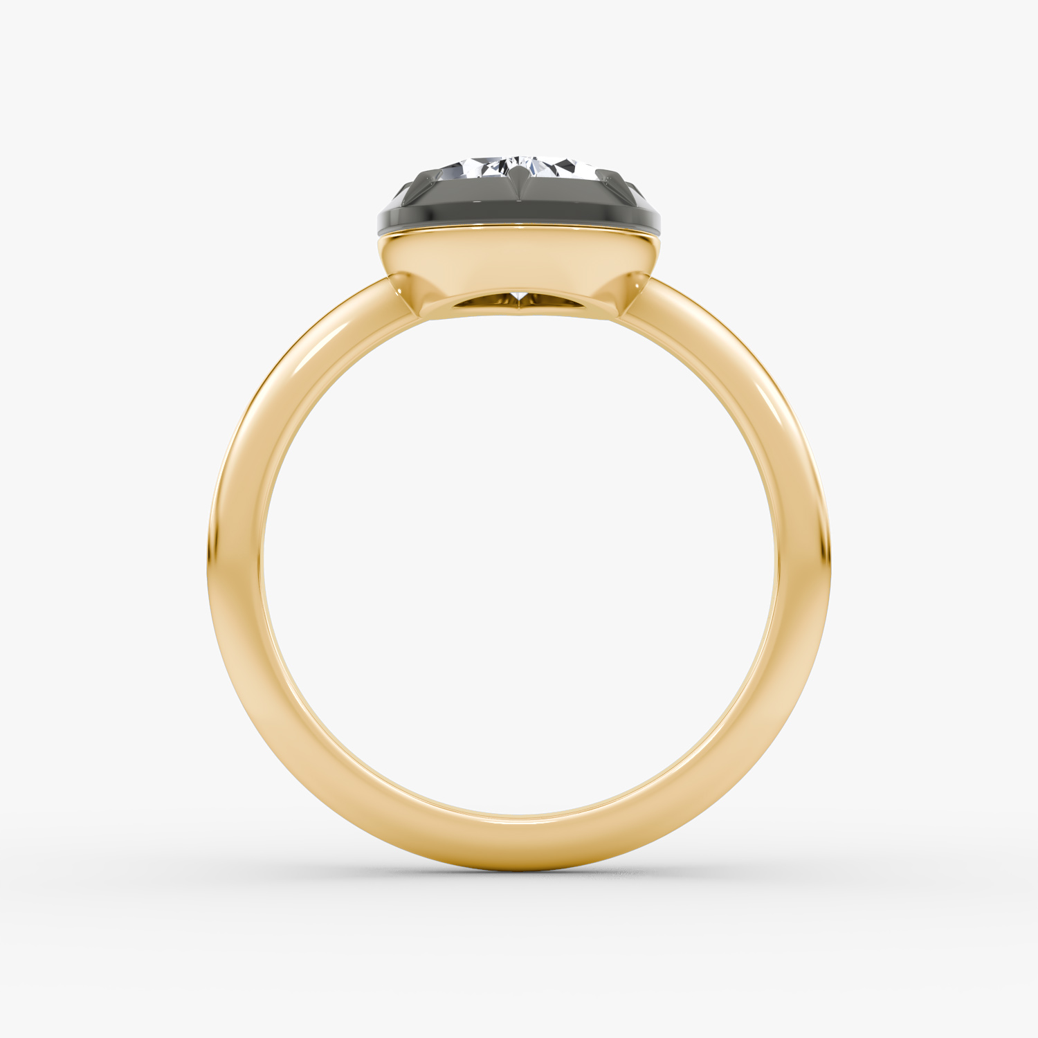 El Georgiano | Pera | 18k | Oro amarillo y rodio negro | bandAccent: Simple | diamondOrientation: vertical | caratWeight: other