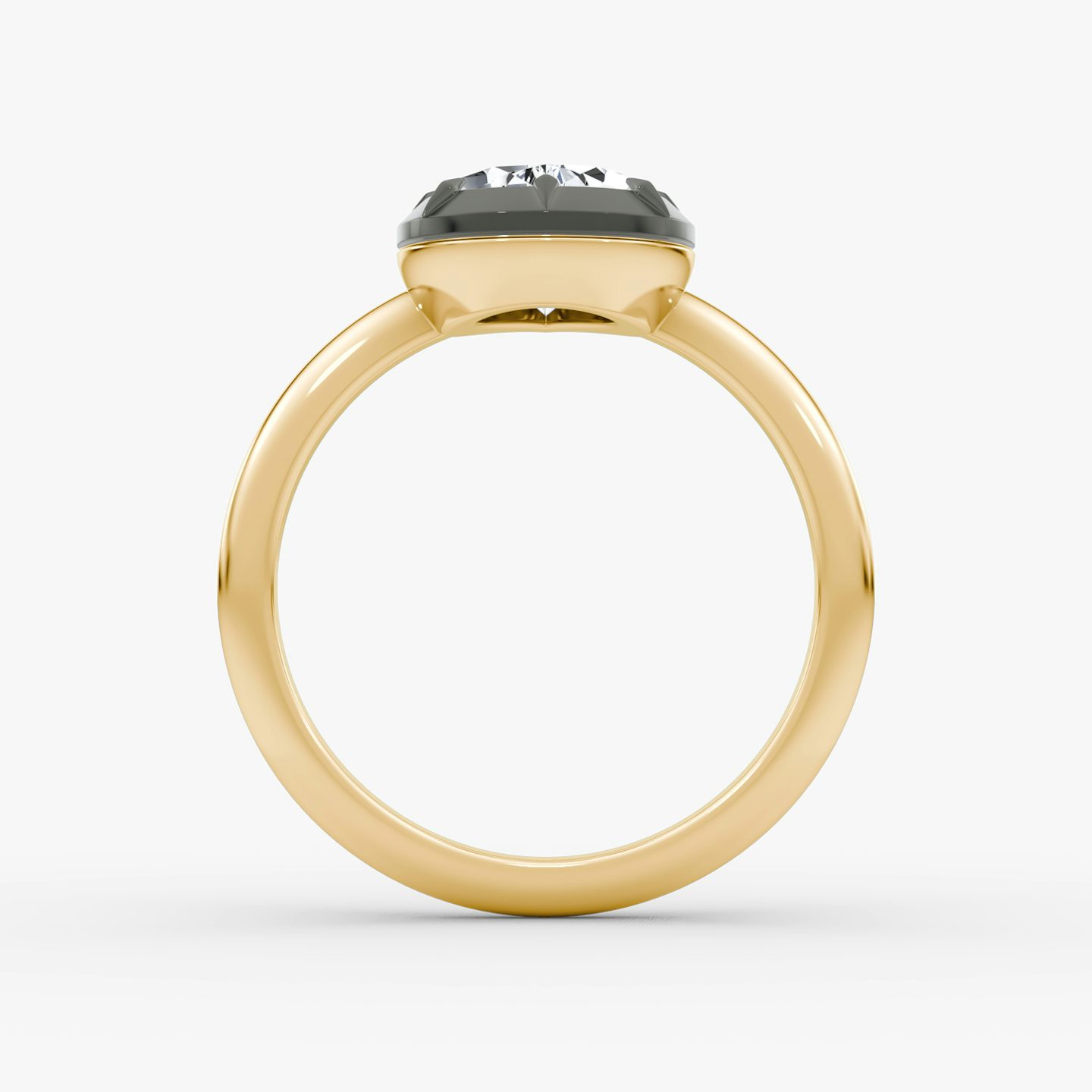 El Georgiano | Pera | 18k | Oro amarillo y rodio negro | bandAccent: Simple | diamondOrientation: vertical | caratWeight: other