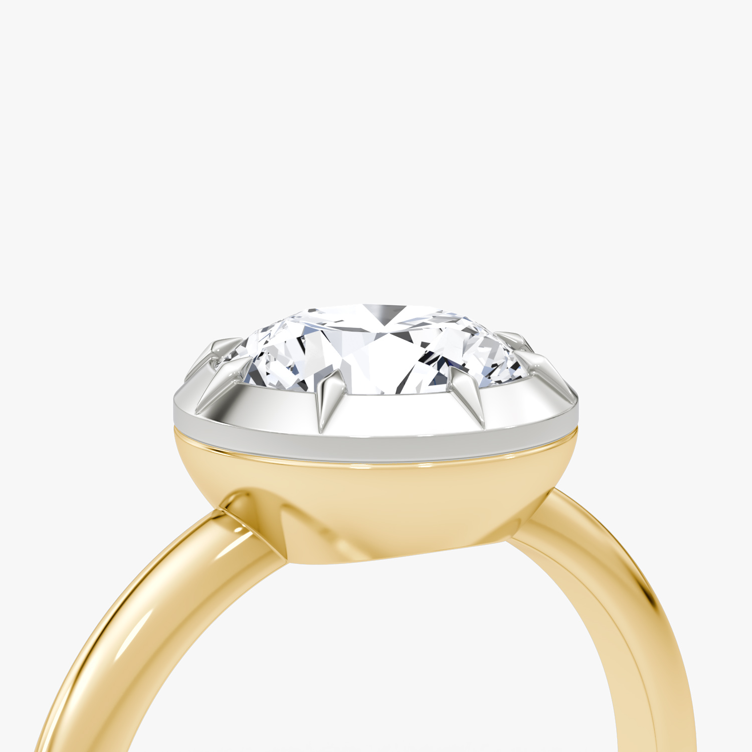 El Georgiano | Brillante | 18k | Oro amarillo y platino | bandAccent: Simple | caratWeight: other | diamondOrientation: vertical