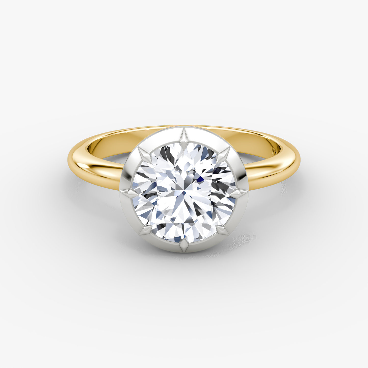 El Georgiano | Brillante | 18k | Oro amarillo y platino | bandAccent: Simple | caratWeight: other | diamondOrientation: vertical