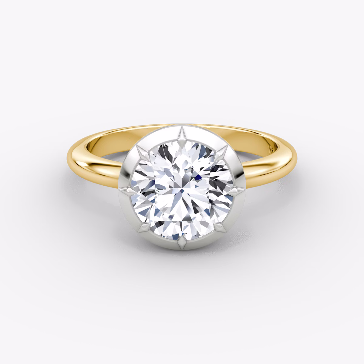 El Georgiano | Brillante | 18k | Oro amarillo y platino | bandAccent: Simple | caratWeight: other | diamondOrientation: vertical